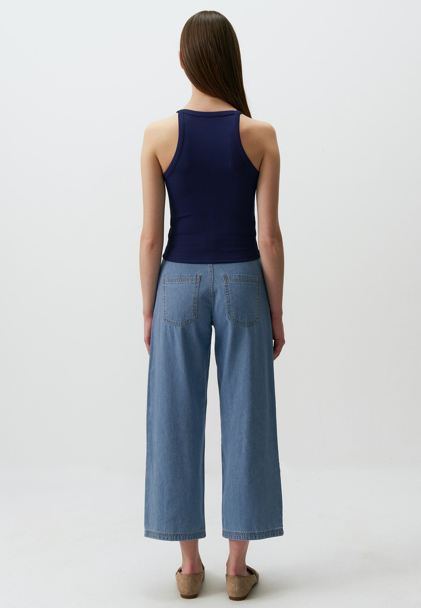 Halter Neck Sleeveless Basic Tank Top