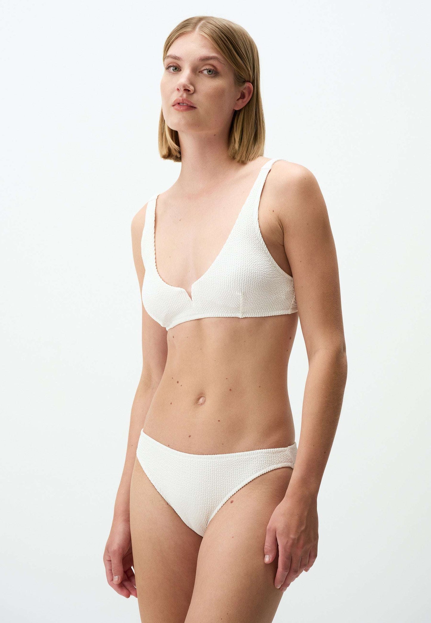 Textured Bikini Top with Adjustable Straps