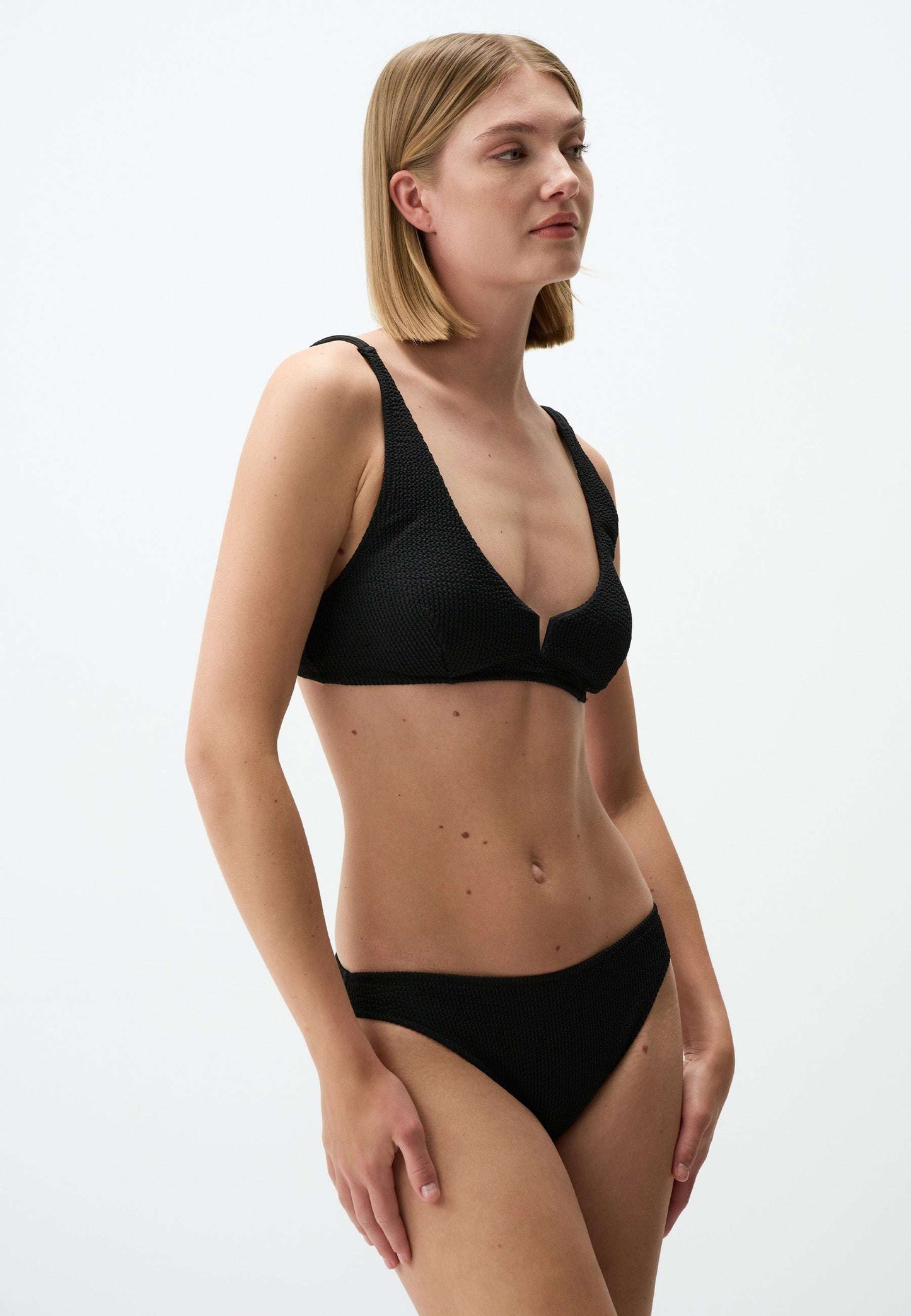 Textured Bikini Top with Adjustable Straps