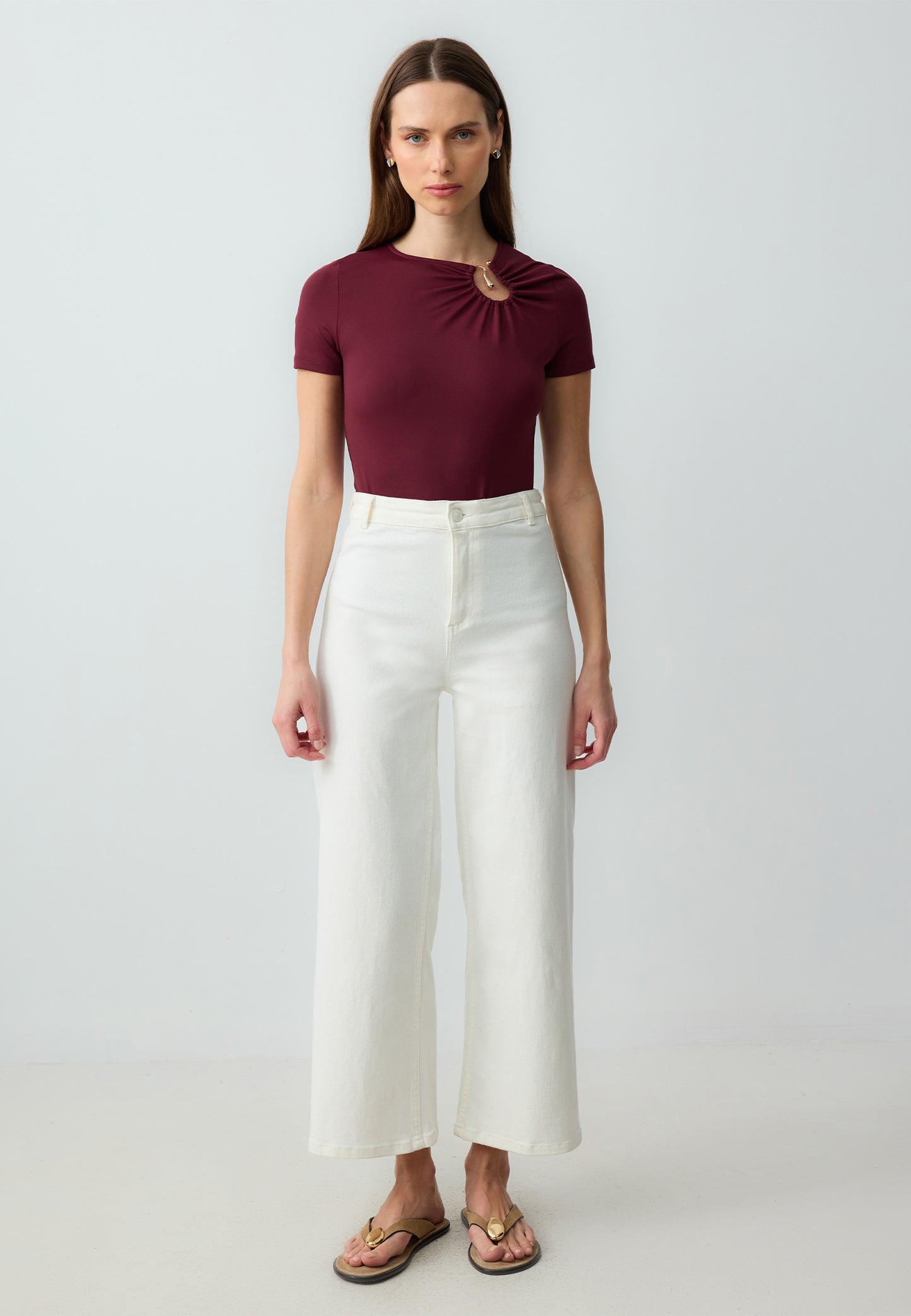 Knitted Burgundy Blouse