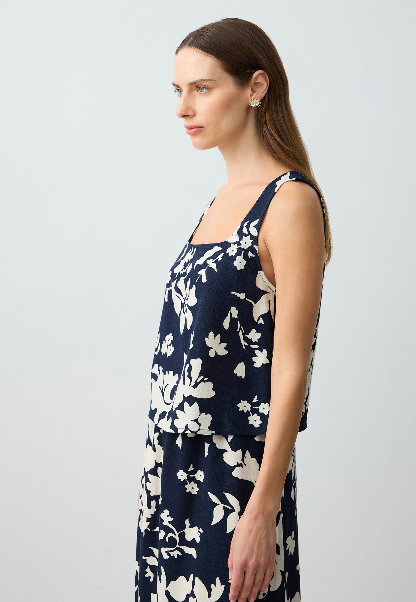 Regular Fit Square Neck Black Blouse