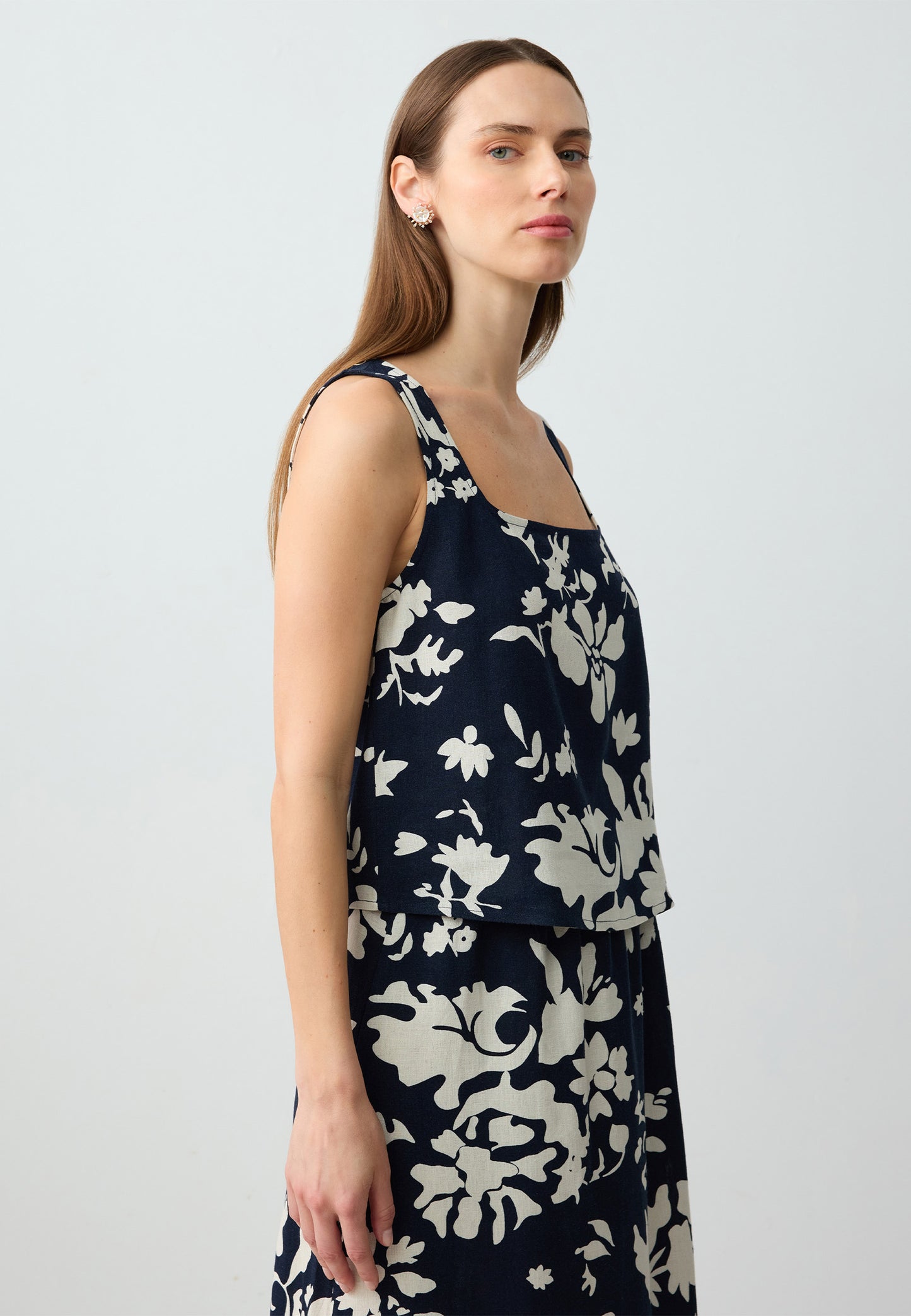 Regular Fit Square Neck Black Blouse