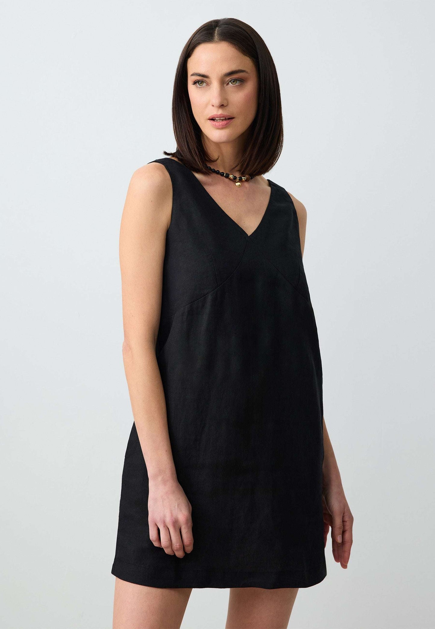 Woven Black Dress