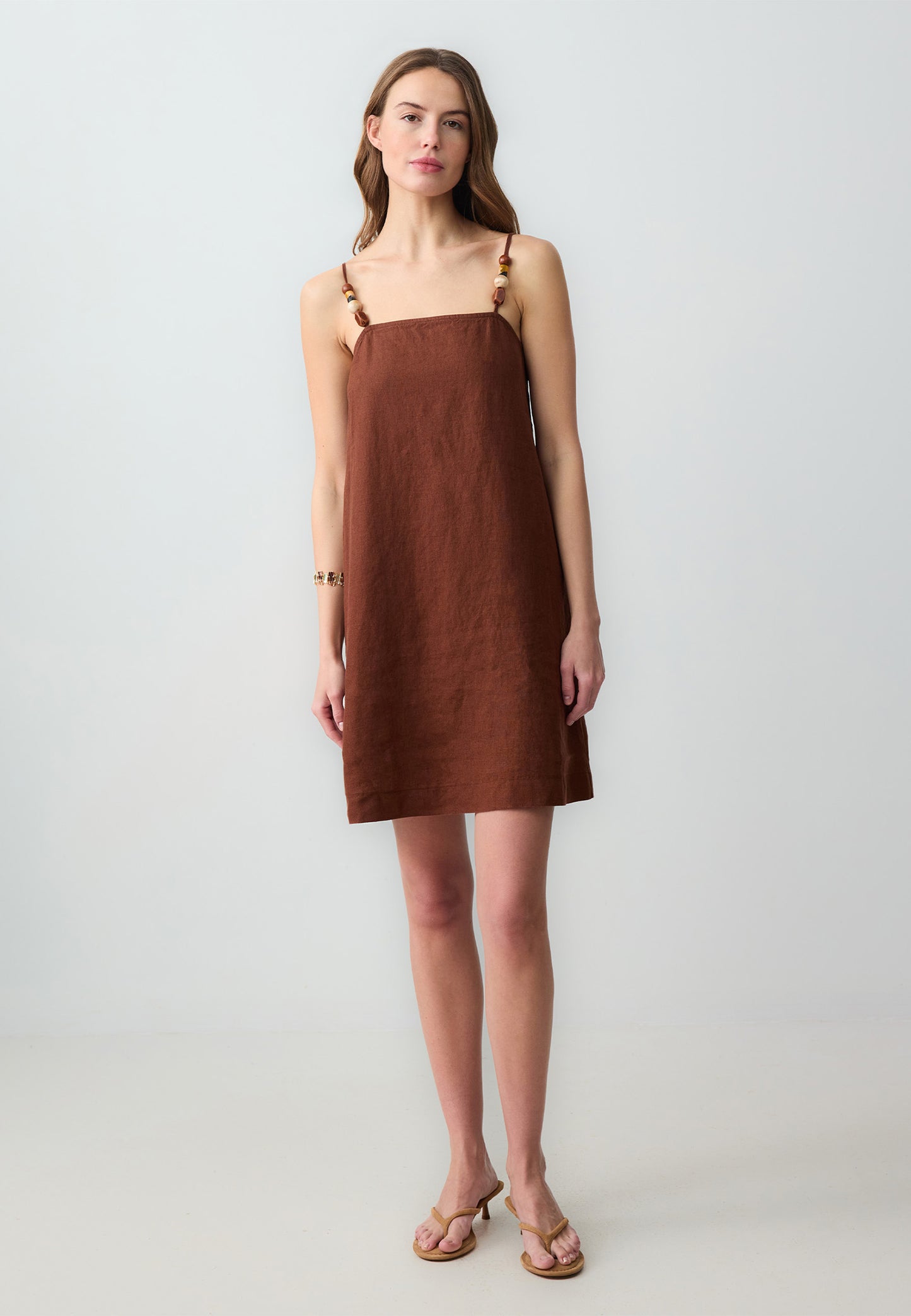 Regular Fit Woven Bitter Brown Dress
