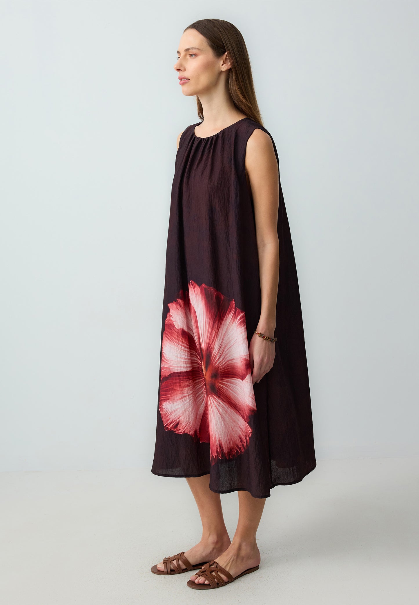 Woven Burgundy Dress