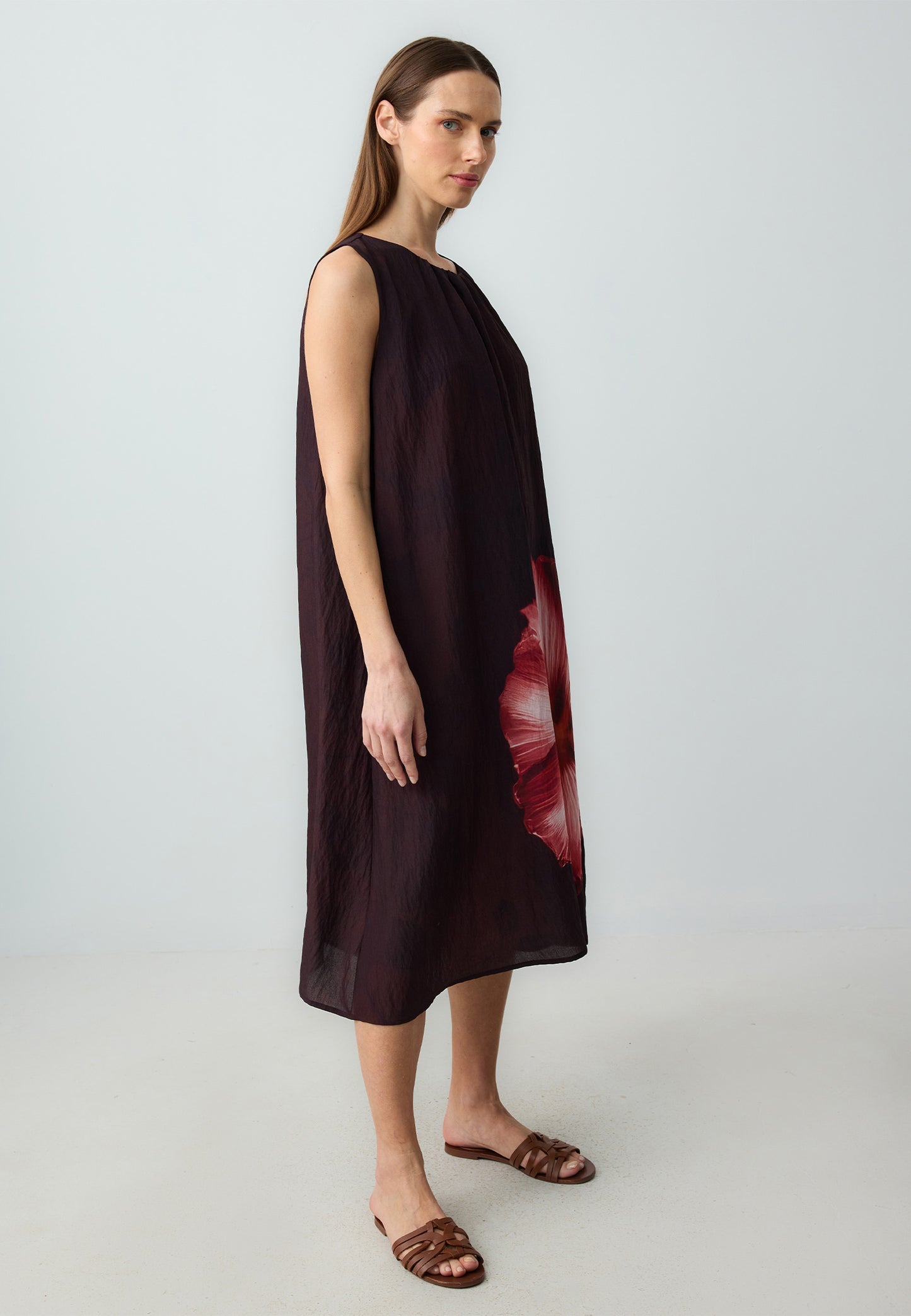 Woven Burgundy Dress