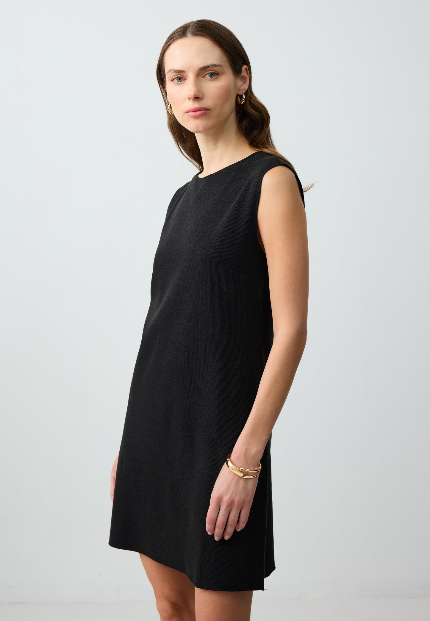 Woven Black Dress