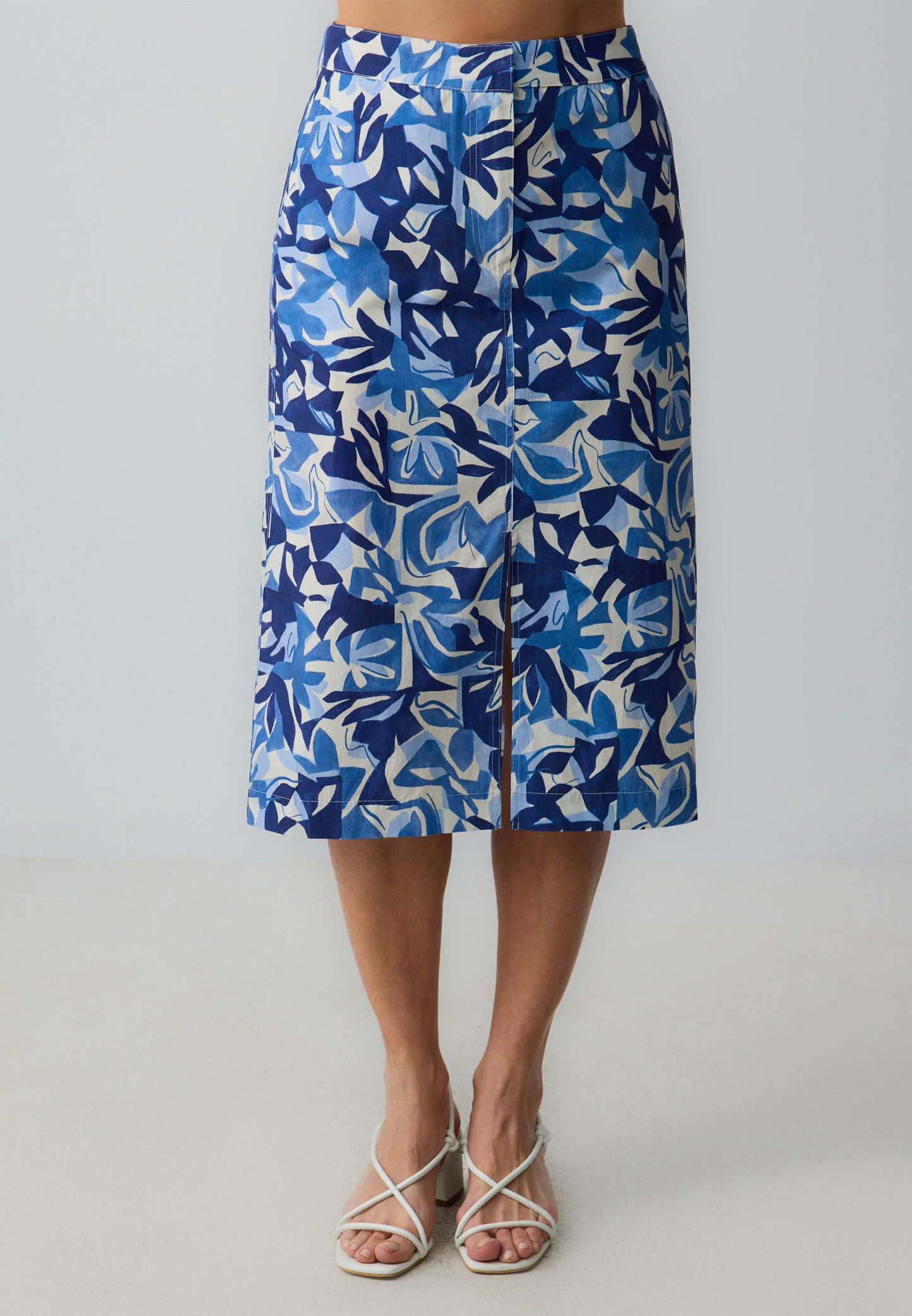 Regular Fit Woven Blue Skirt