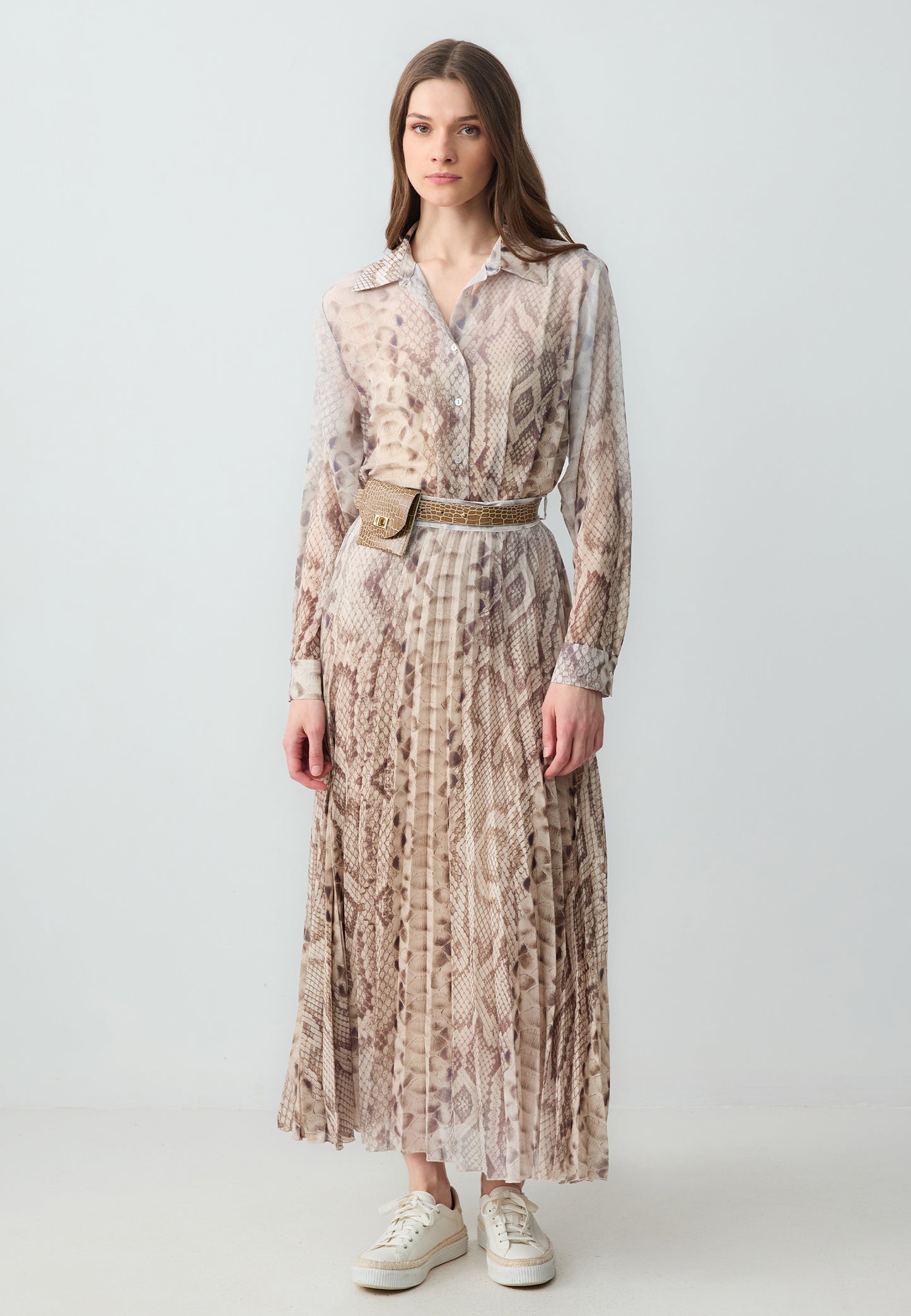 Loose Fit Woven Stone Skirt