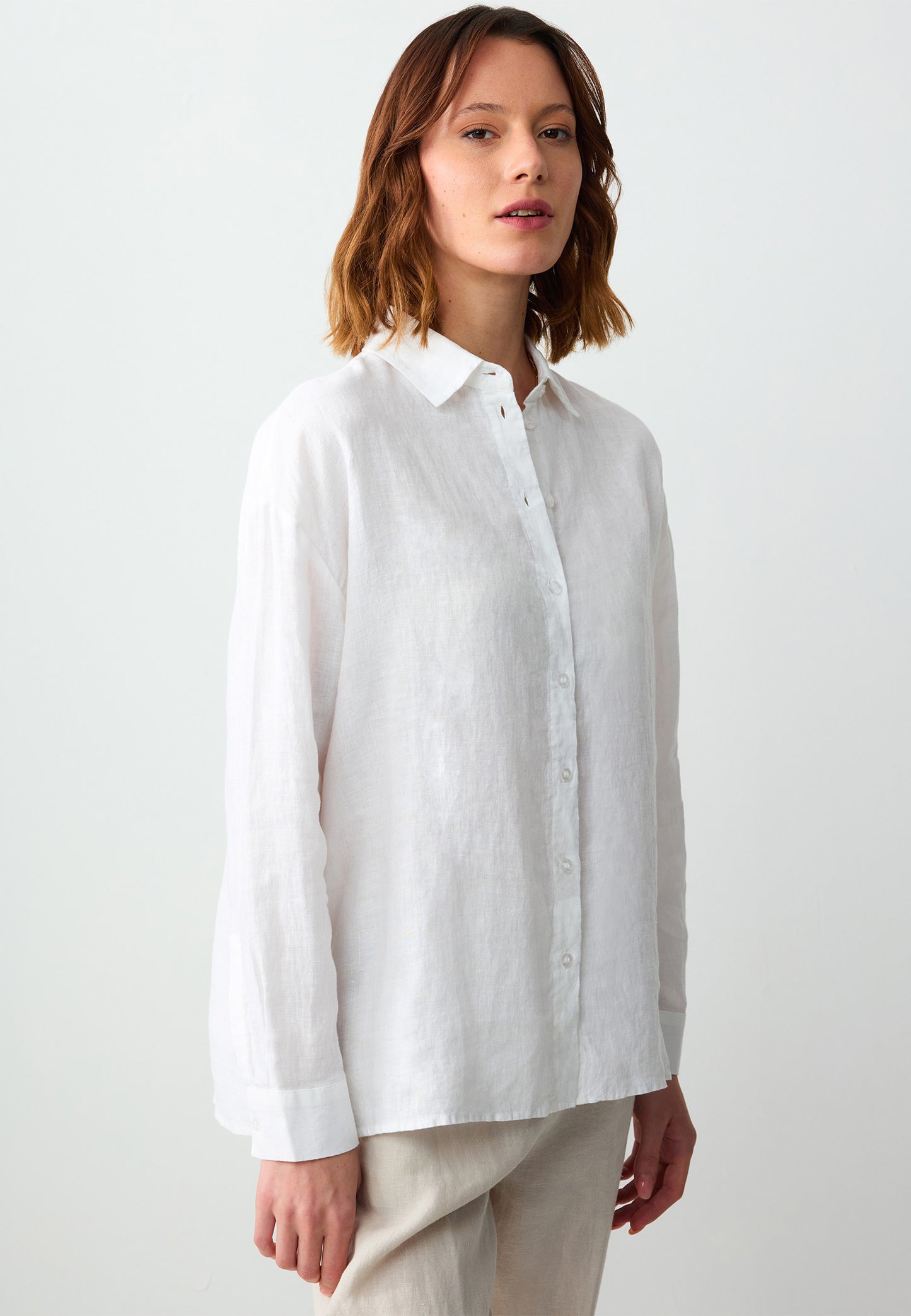 White Woven Shirt