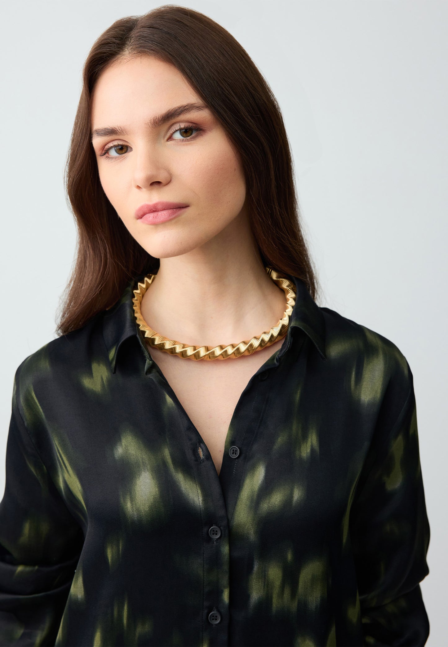 Regular Fit Shirt Collar Woven Black Shirt