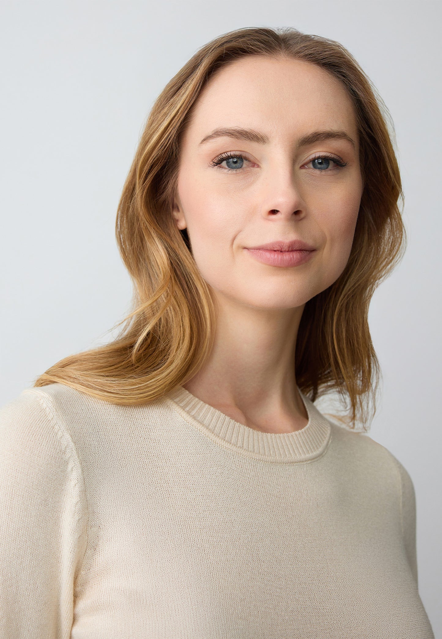 Crew Neck Short Sleeved Tricot Sweater