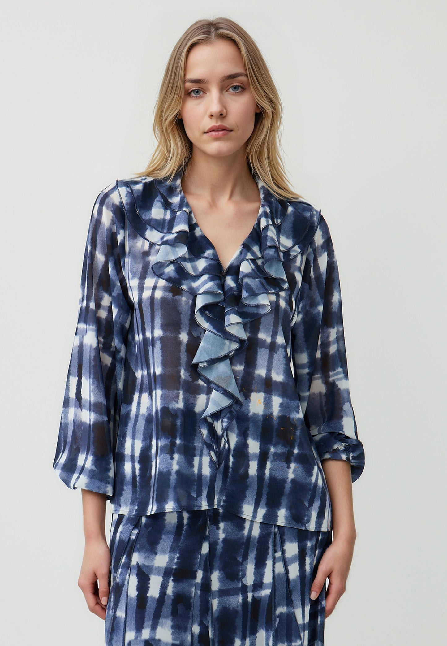 Woven Dark Blue Blouse