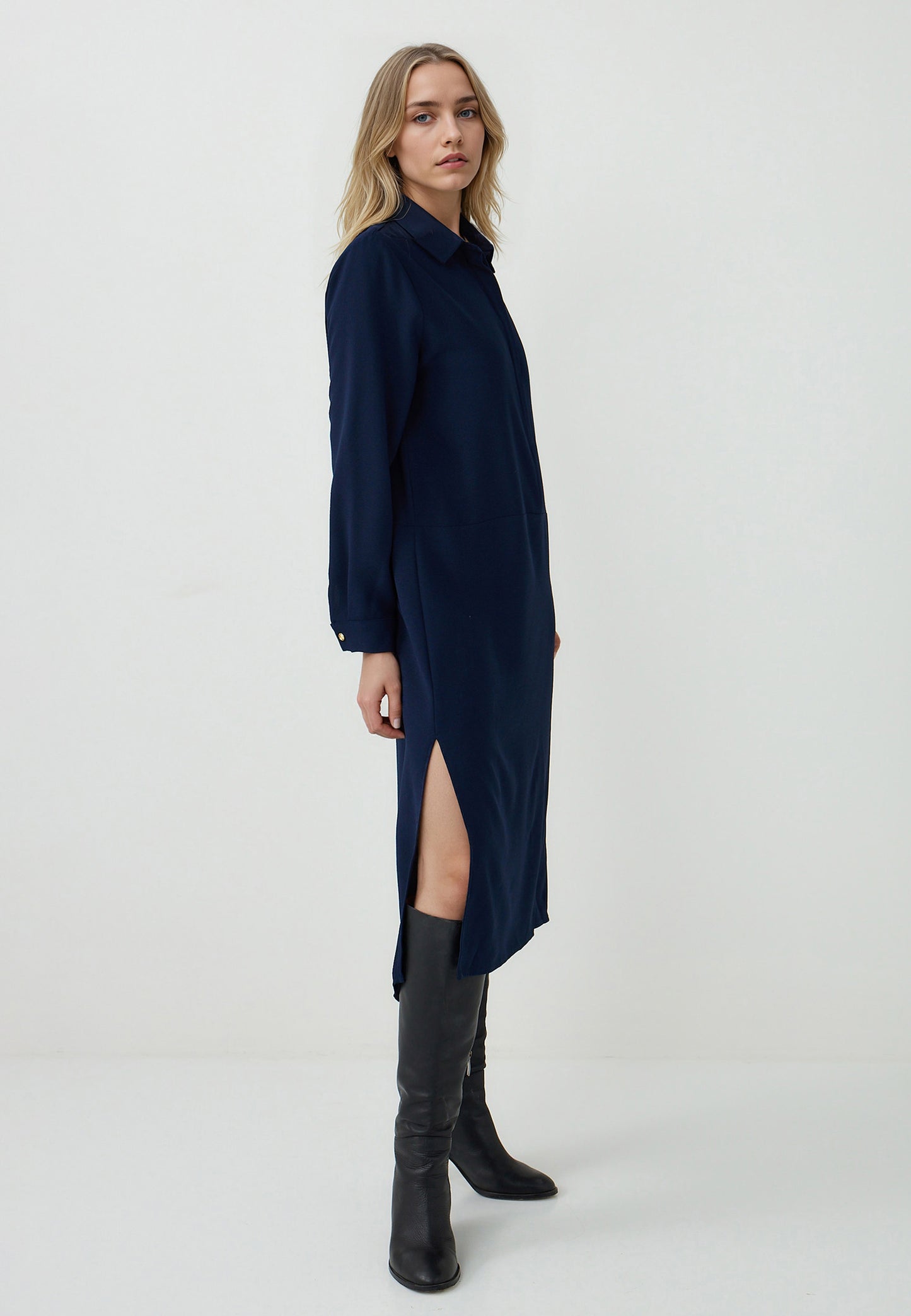 Woven Dark Blue Dress