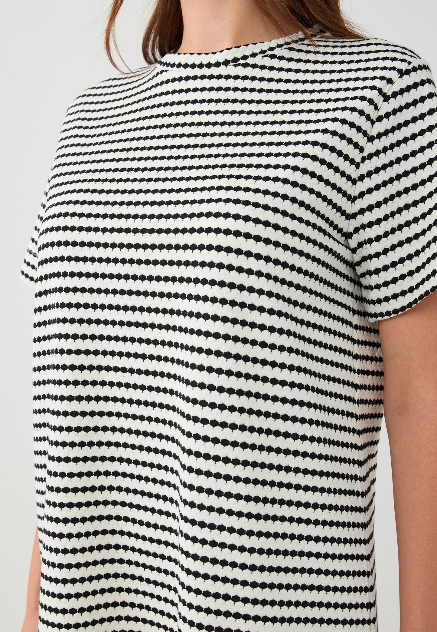 Regular Fit Crew neck Knitted Black Dress