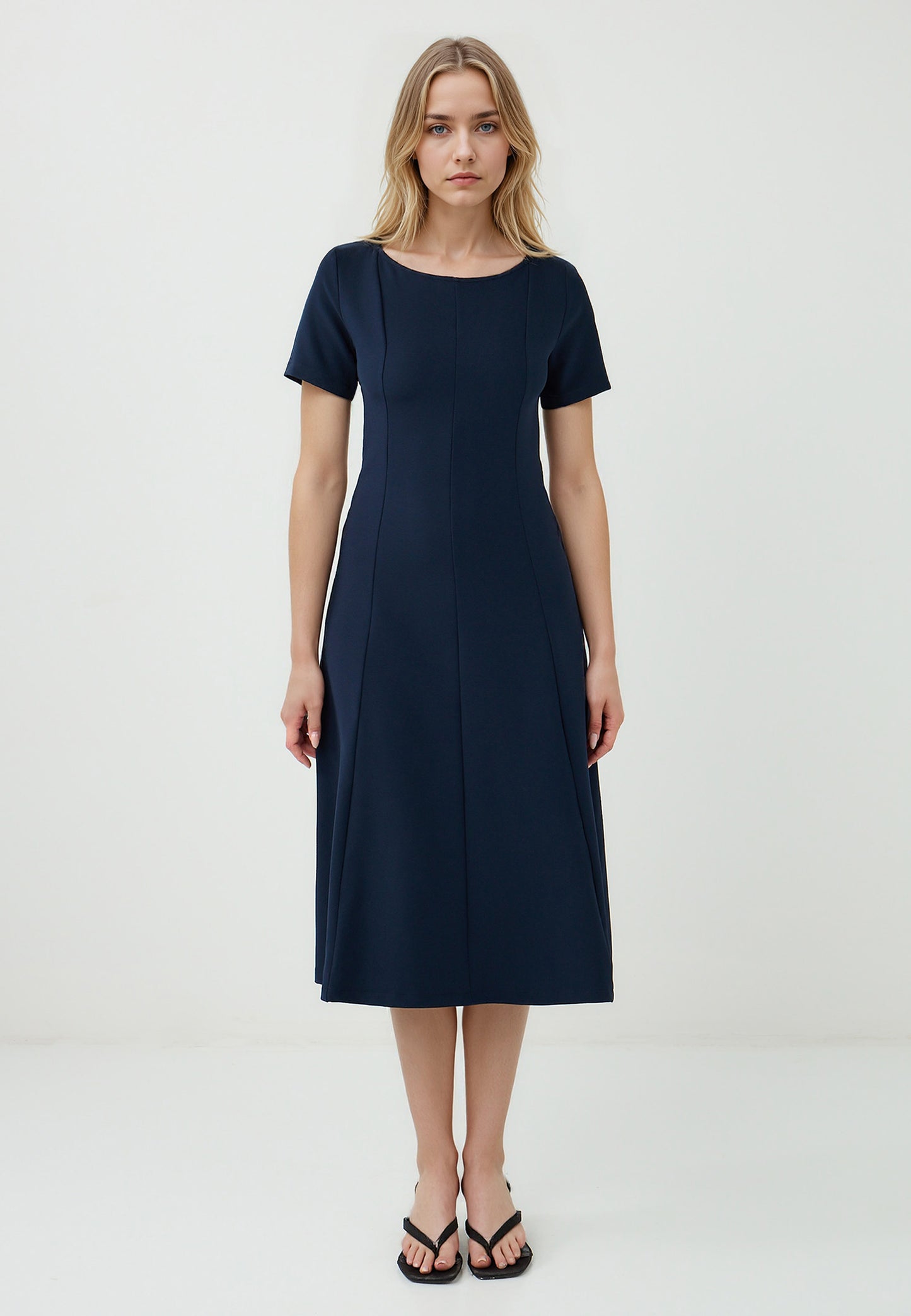 Knitted Dark Blue Dress