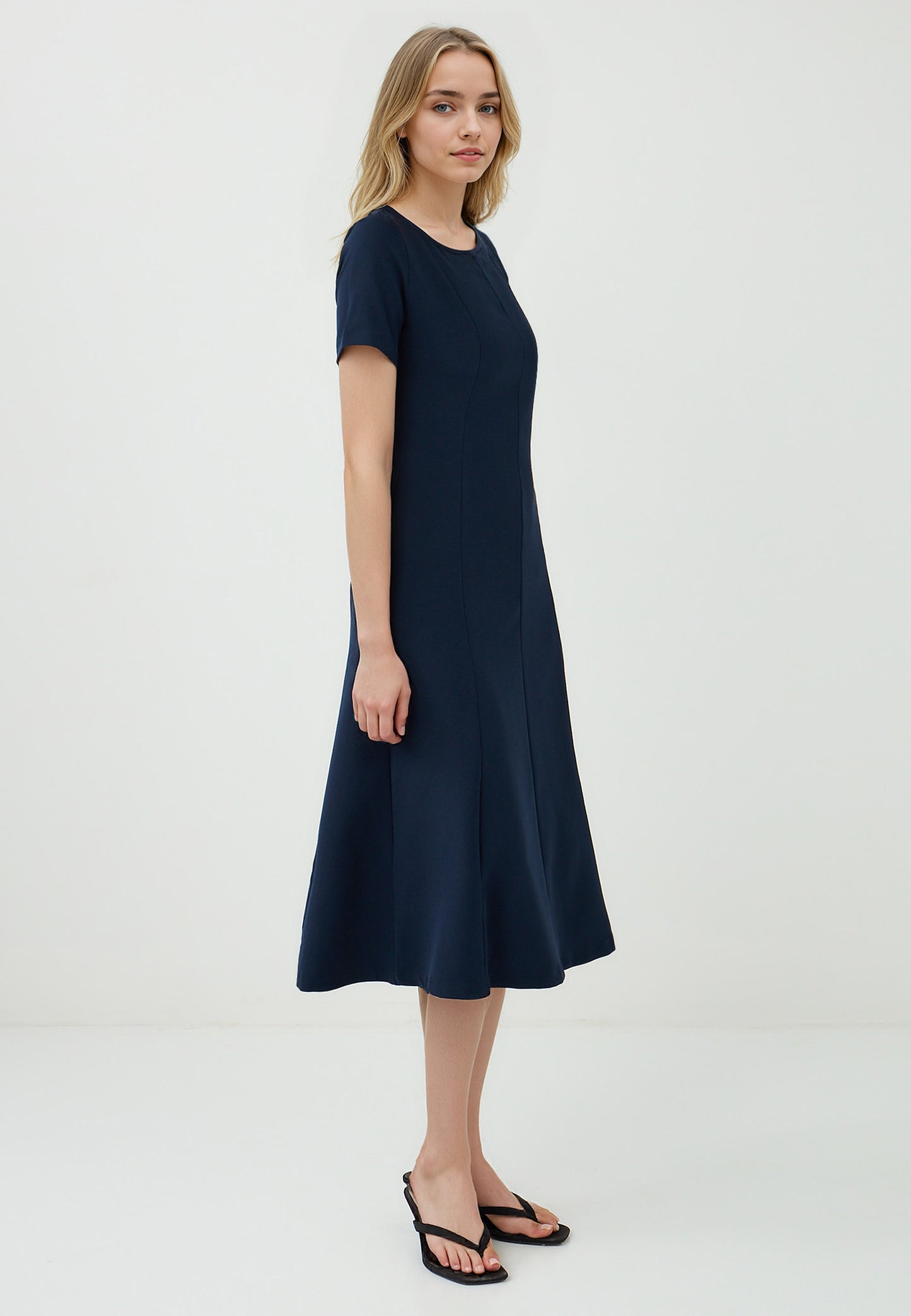 Knitted Dark Blue Dress