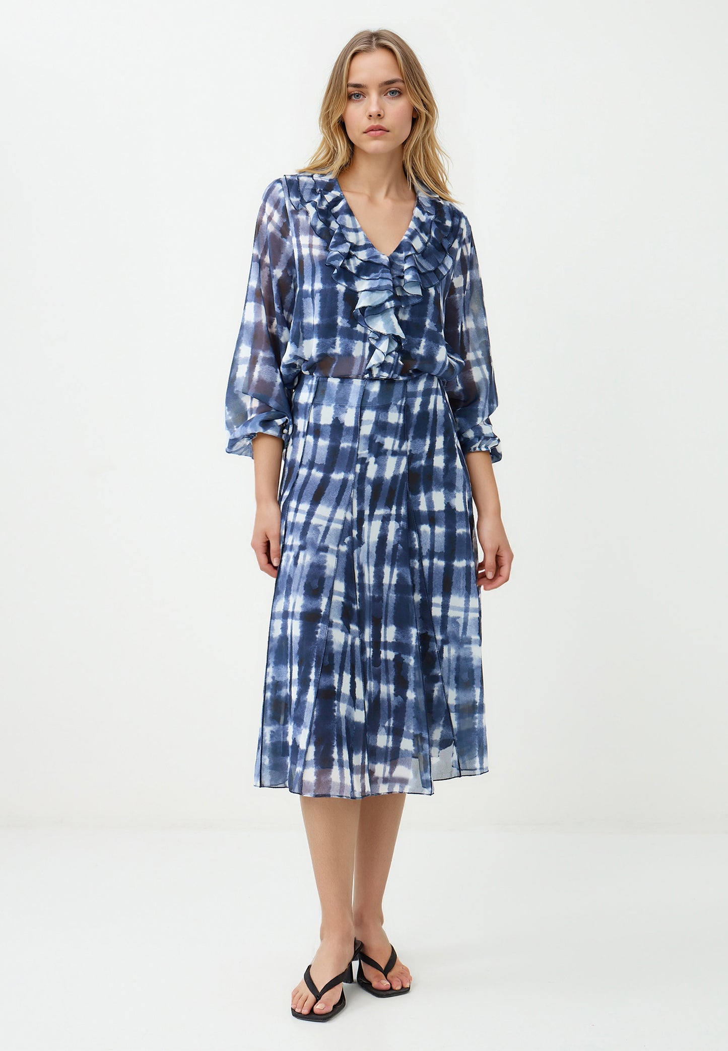 Knitted Dark Blue Skirt