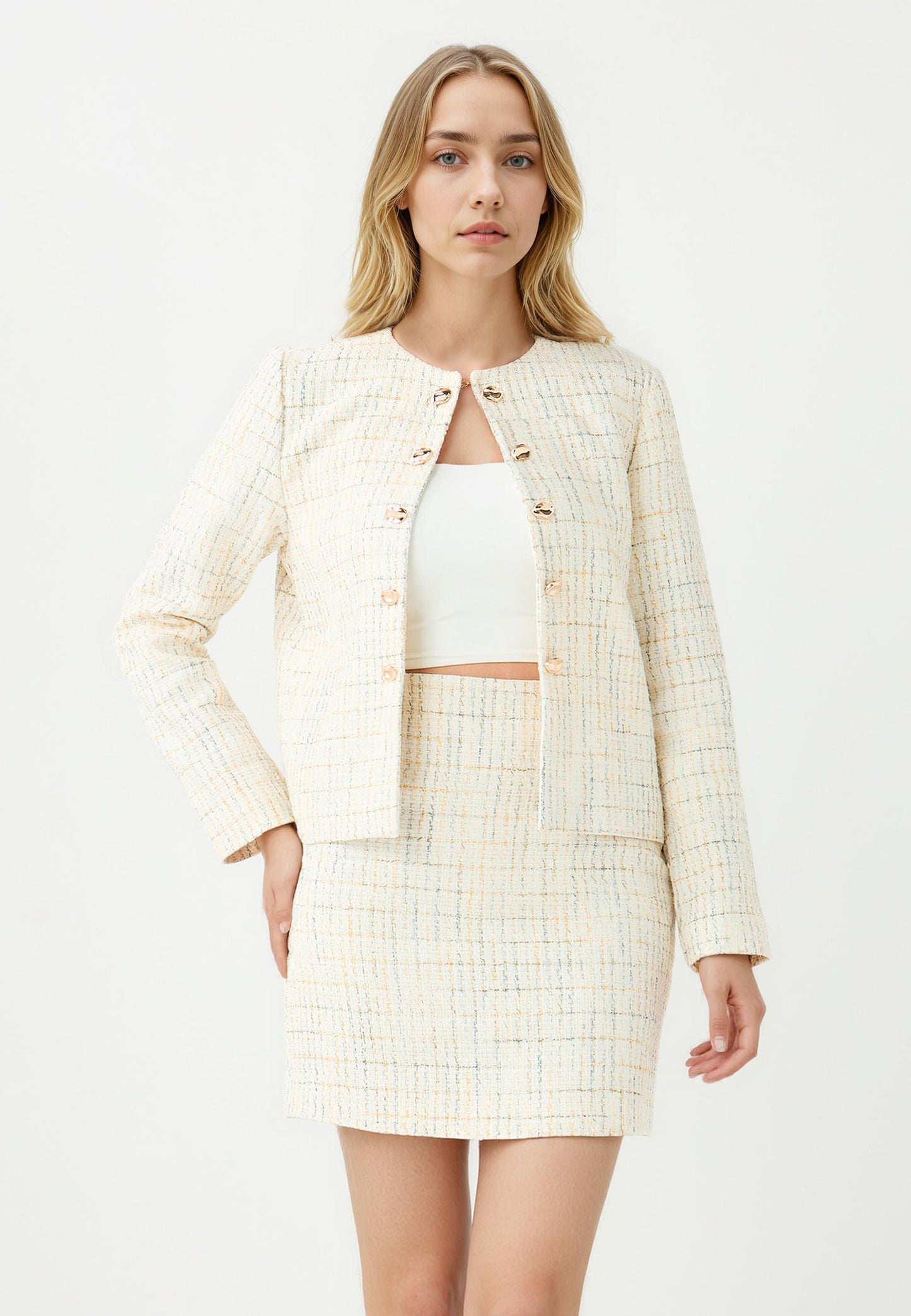 Regular Waist Checkered Patterned Mini Skirt