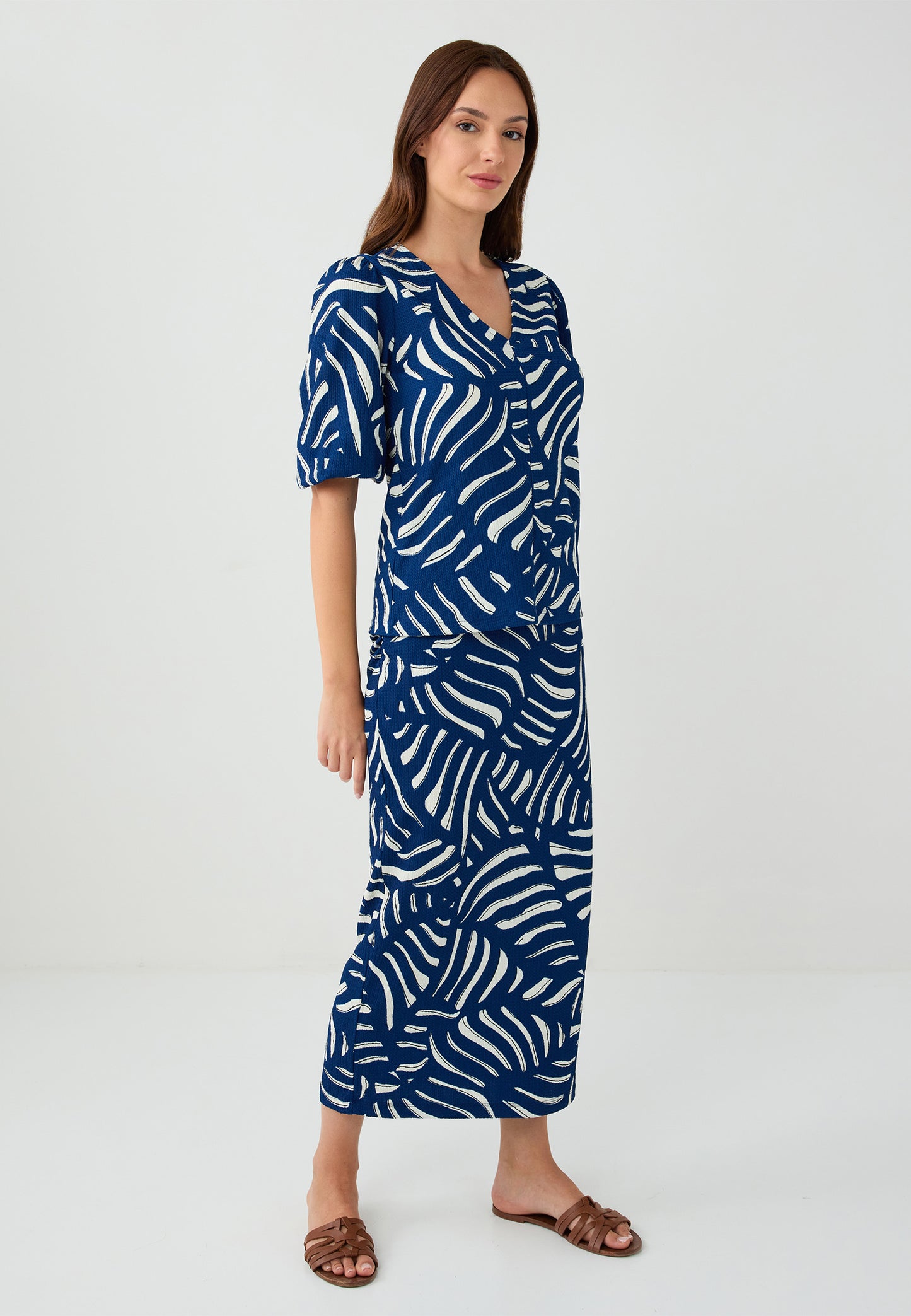 Woven Dark Blue Skirt
