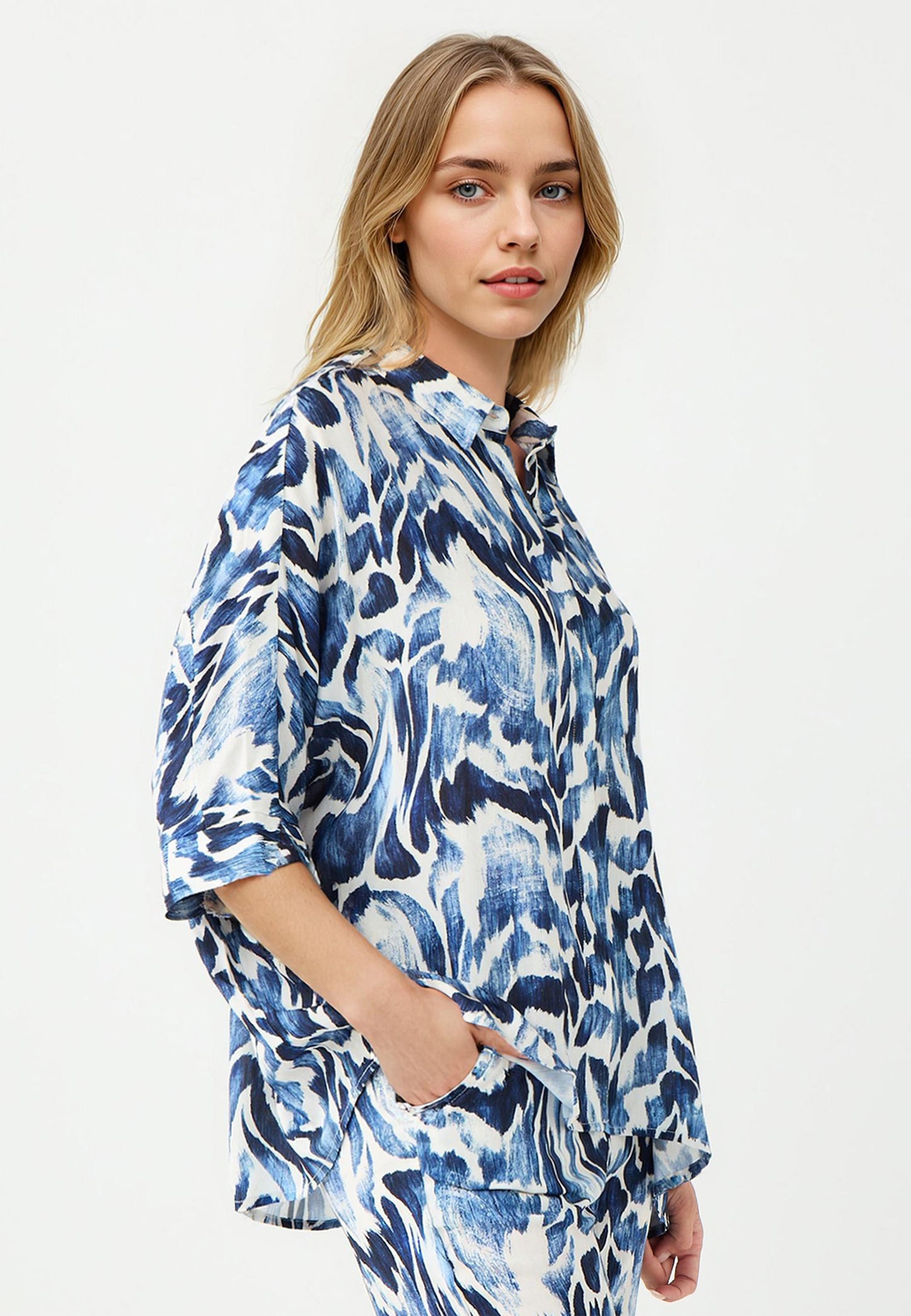 Dark Blue Woven Shirt