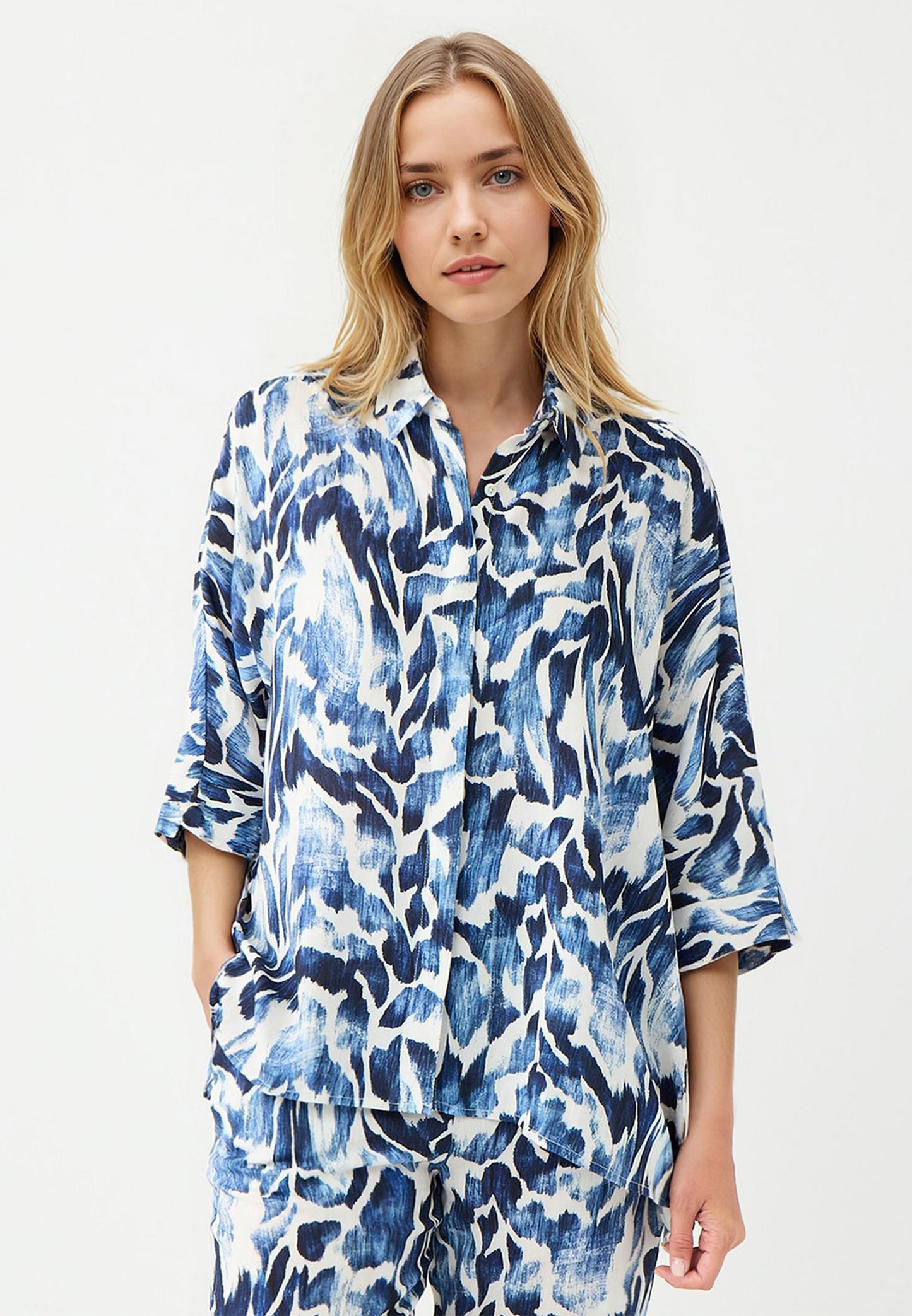 Dark Blue Woven Shirt