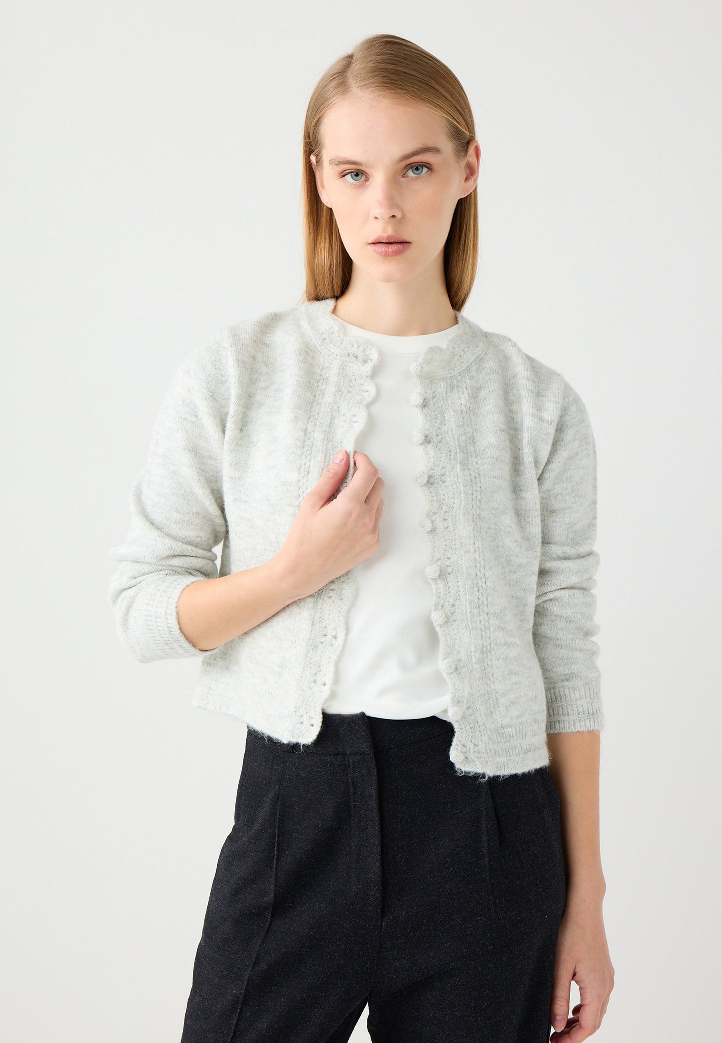 Tricot Grey Cardigan