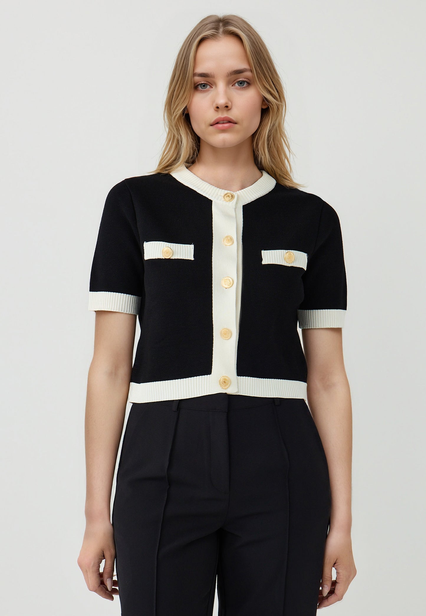 Tricot Black Cardigan