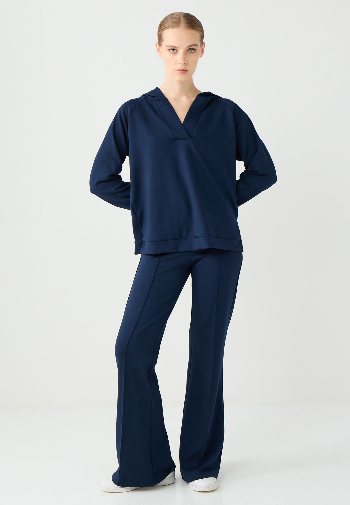 High-Waisted Wide-Leg Modal Jogger Pants