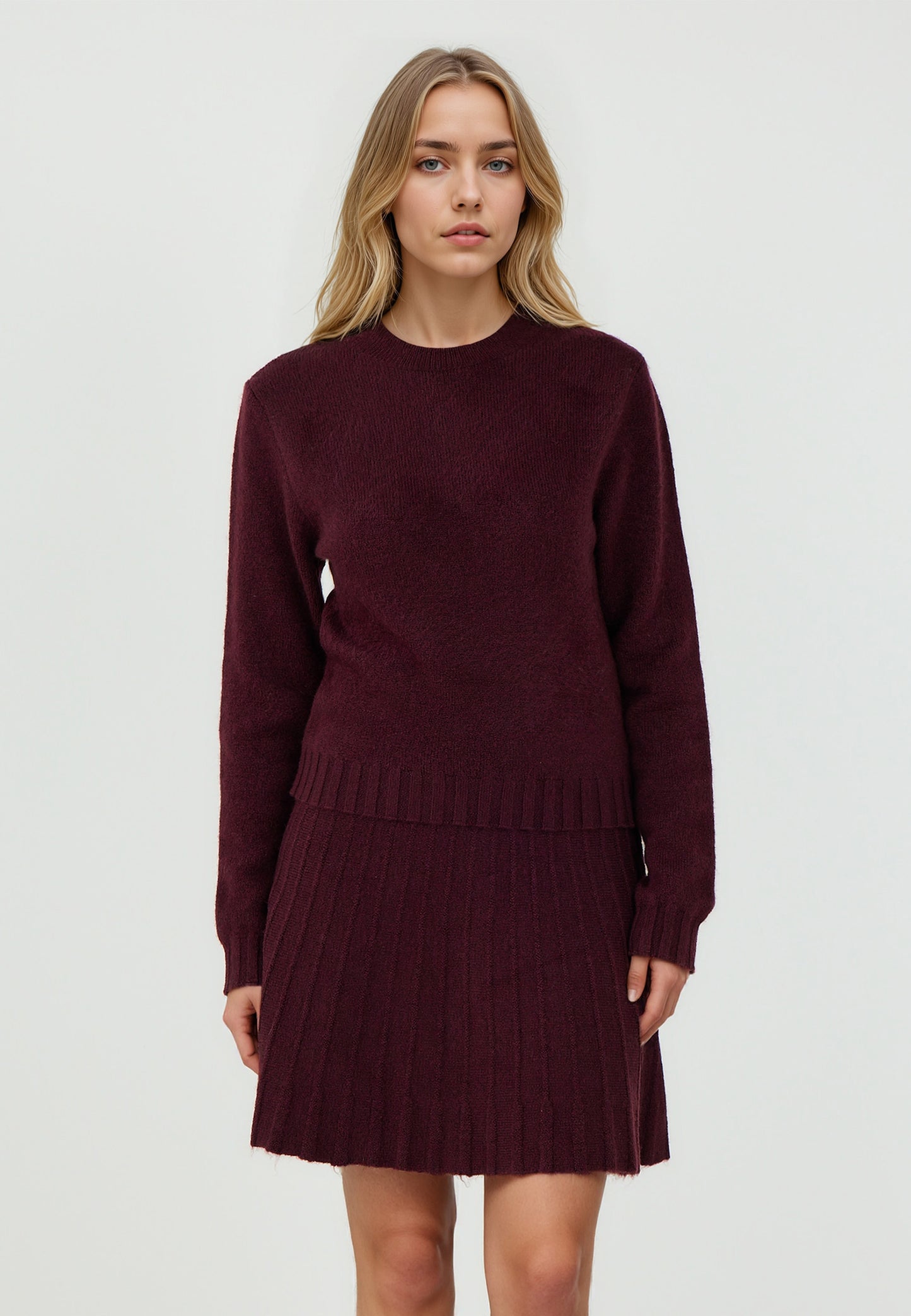 Burgundy Tricot Pullover