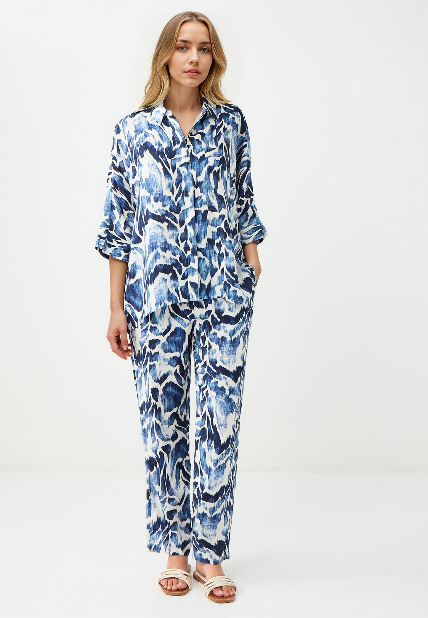 Dark Blue Woven Trousers