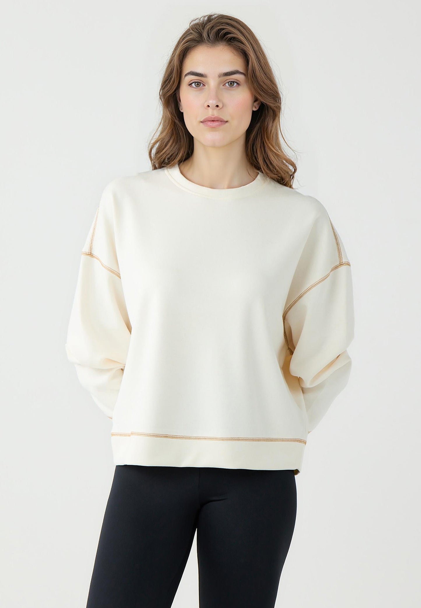Crew Neck Long Sleeve Modal Sweatshirt