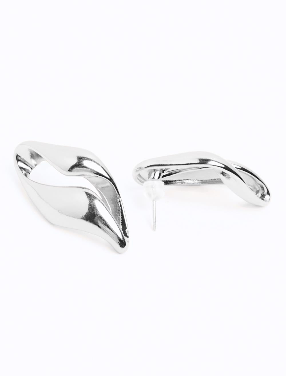 Asymmetric Figured Shiny Earrings