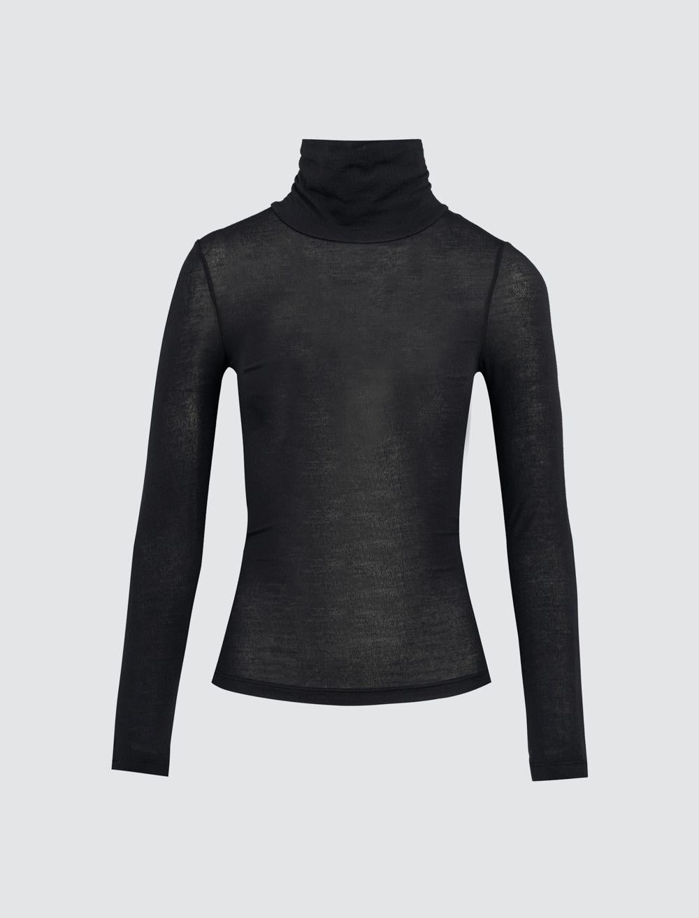 Turtleneck Slim Fit Knitted Blouse