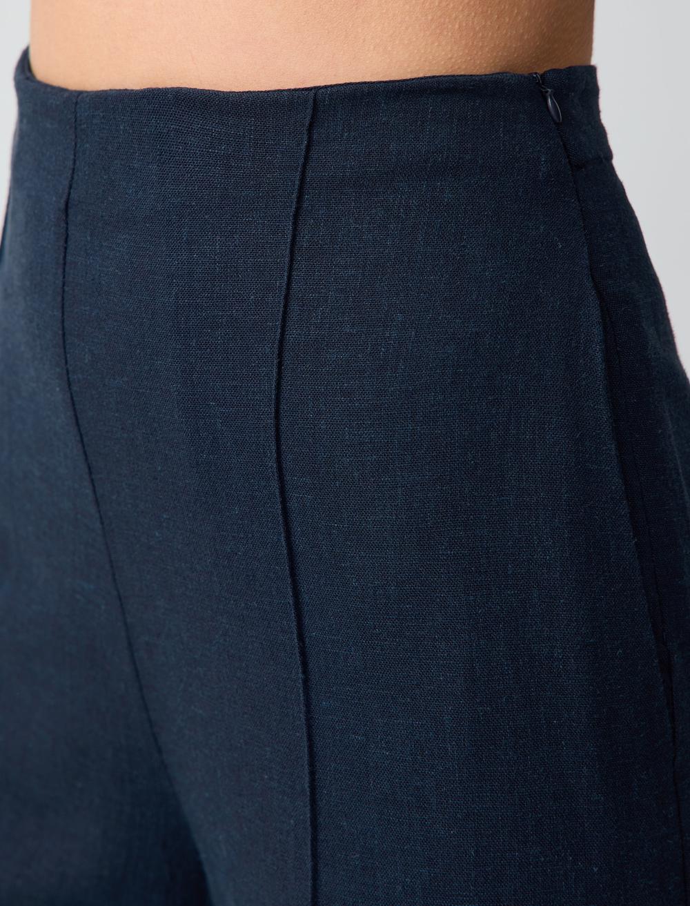 Wide Leg High Waist Linen Trousers