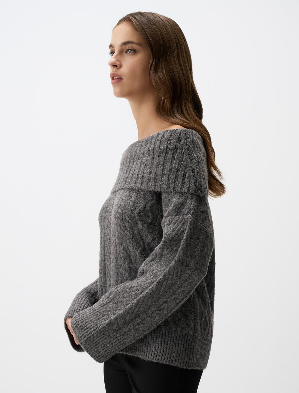 Off The Shoulders Long Sleeve Sweater Sweater
