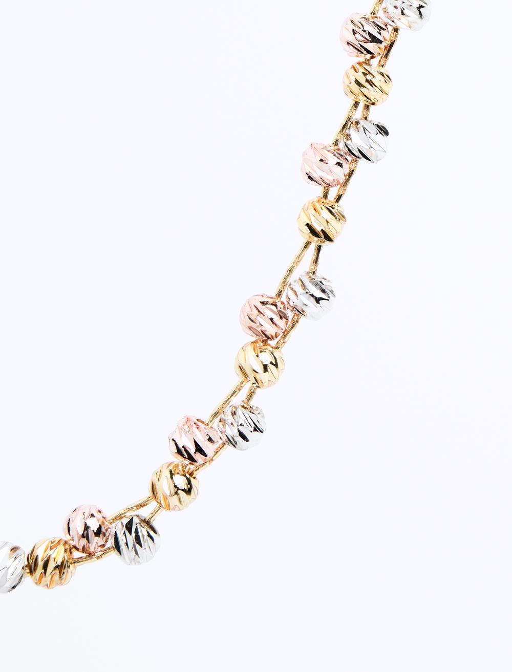 Ball Figured Shiny Adjustable Necklace