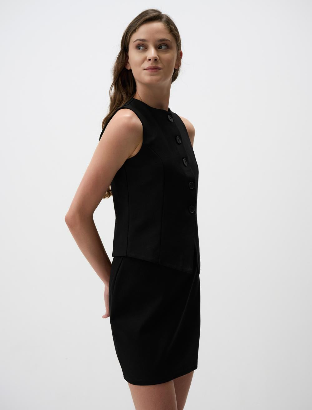 Regular Waist Slim Fit Mini Skirt