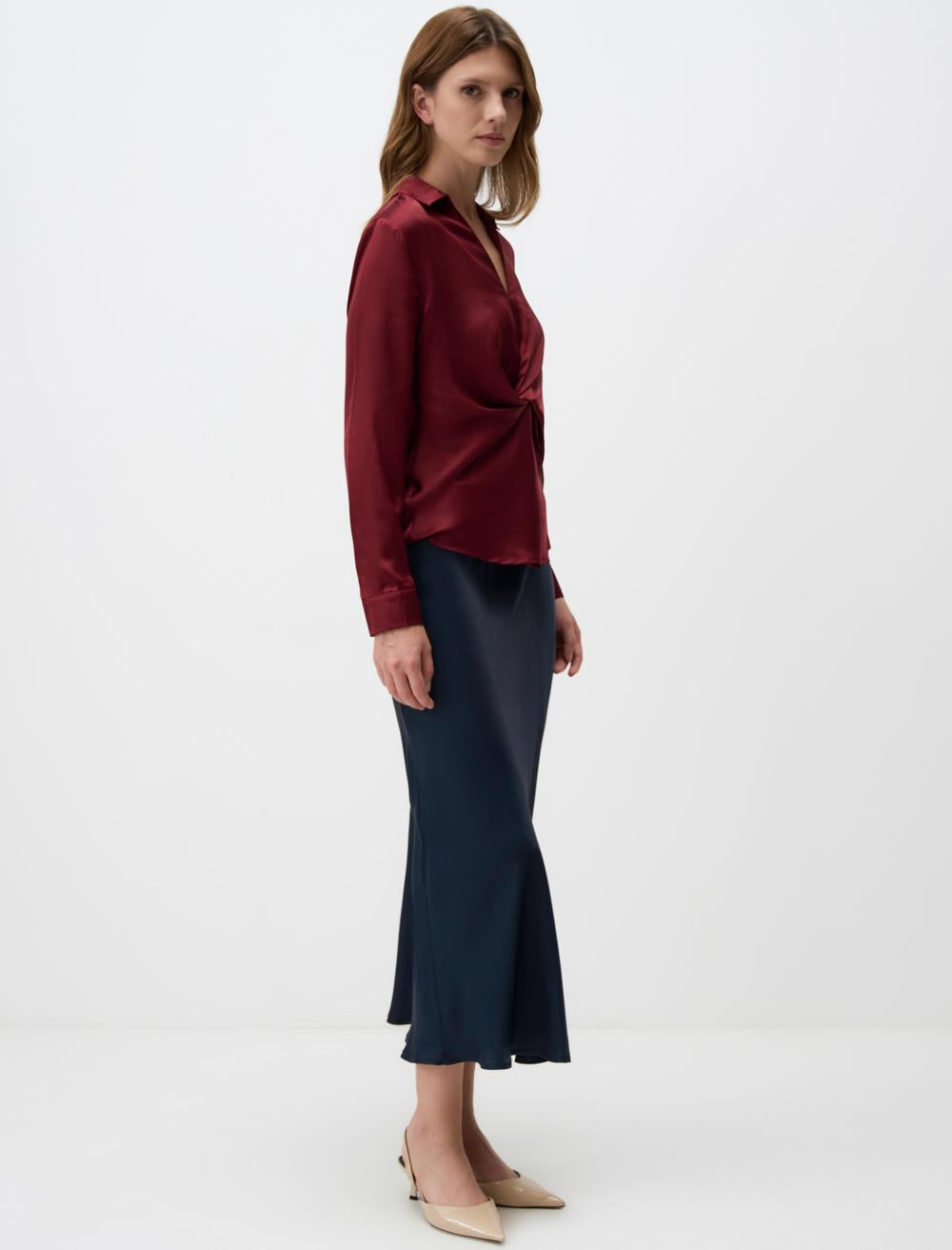 Regular Waist Slim Fit Long Skirt