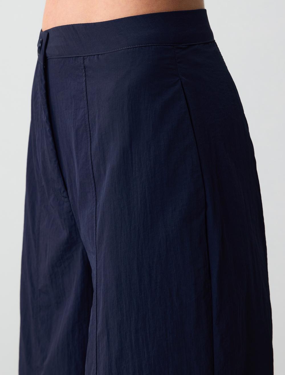 High Waist Wide Leg Relaxed Fit Woven Pants