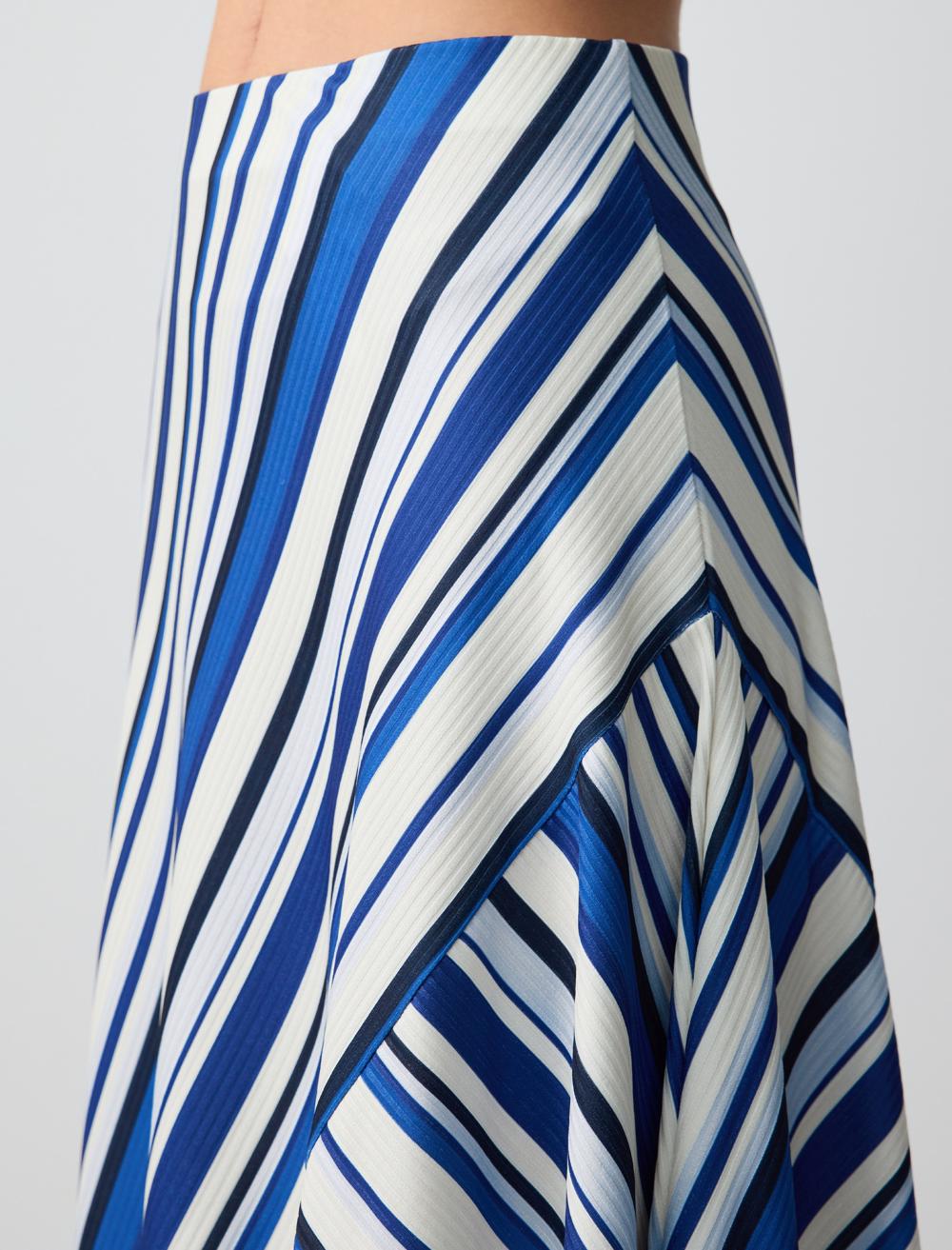 Relaxed Fit Regular Waist Patterned Knitted Midi Skirt