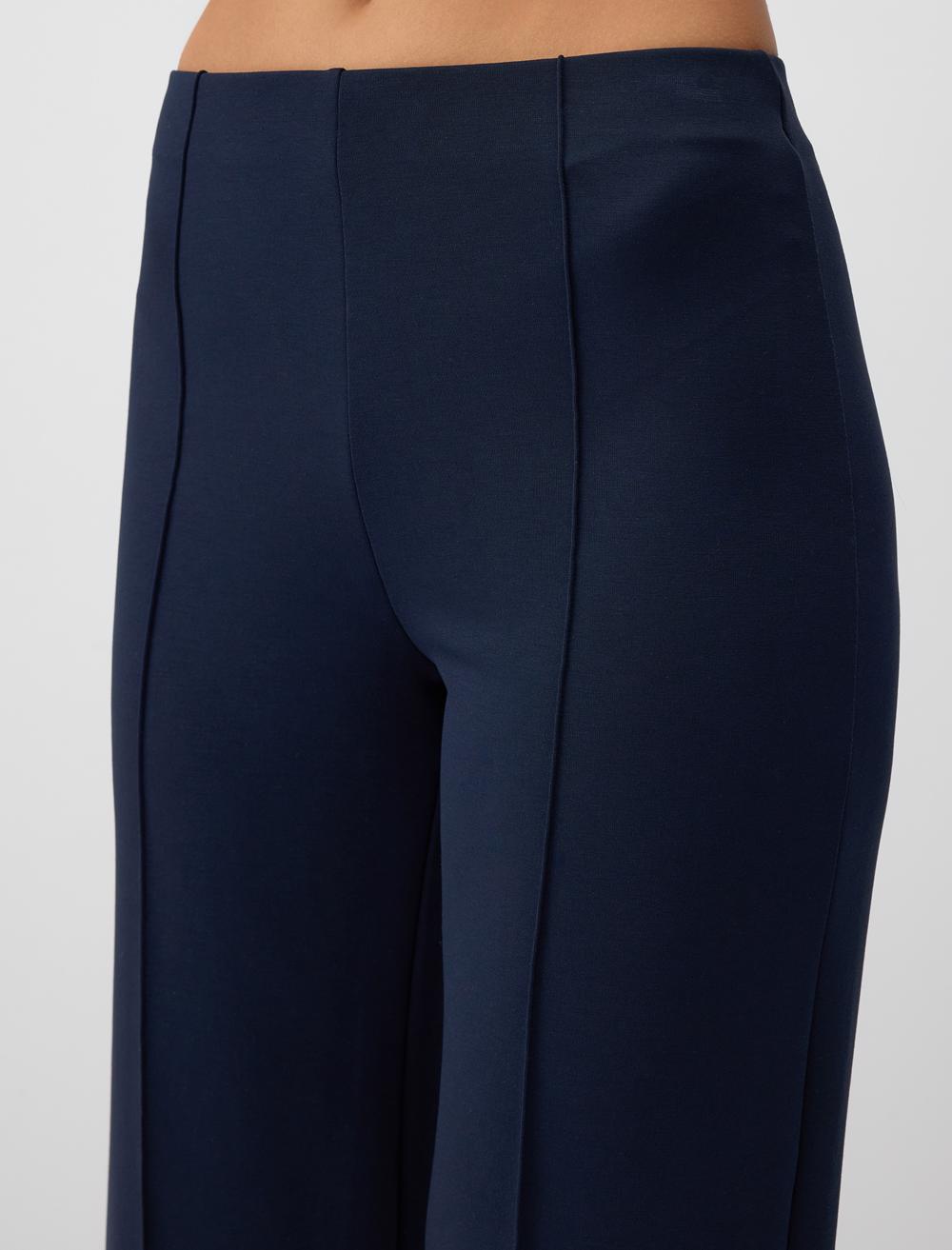 Relaxed Fit High Waist Wide Leg Knitted Pants