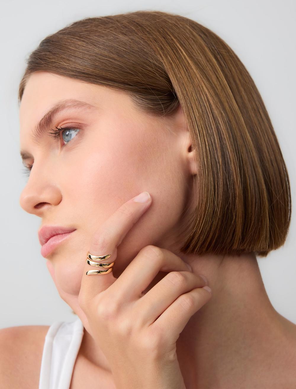 Spiral Pattern Shiny Ring