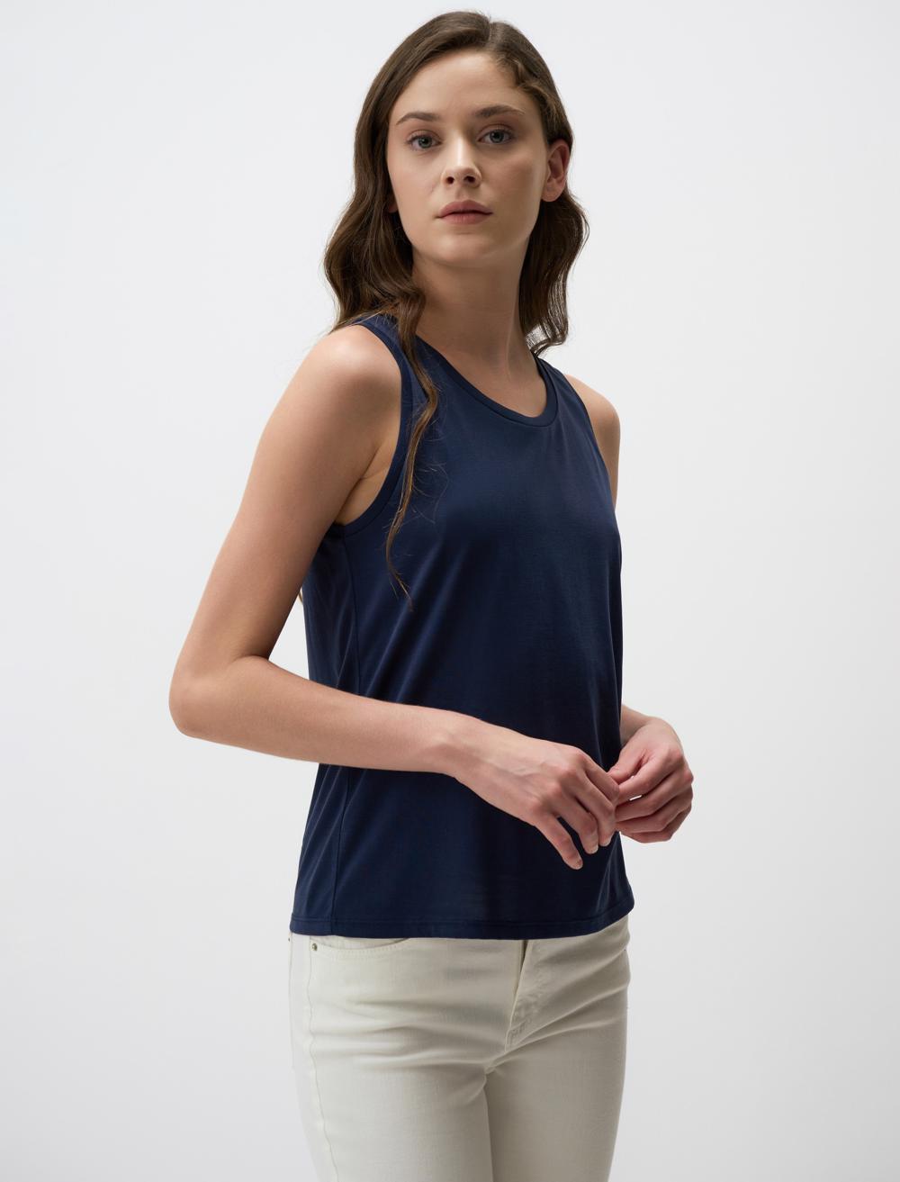 U Neck Sleeveless Basic Knitted Tank Top