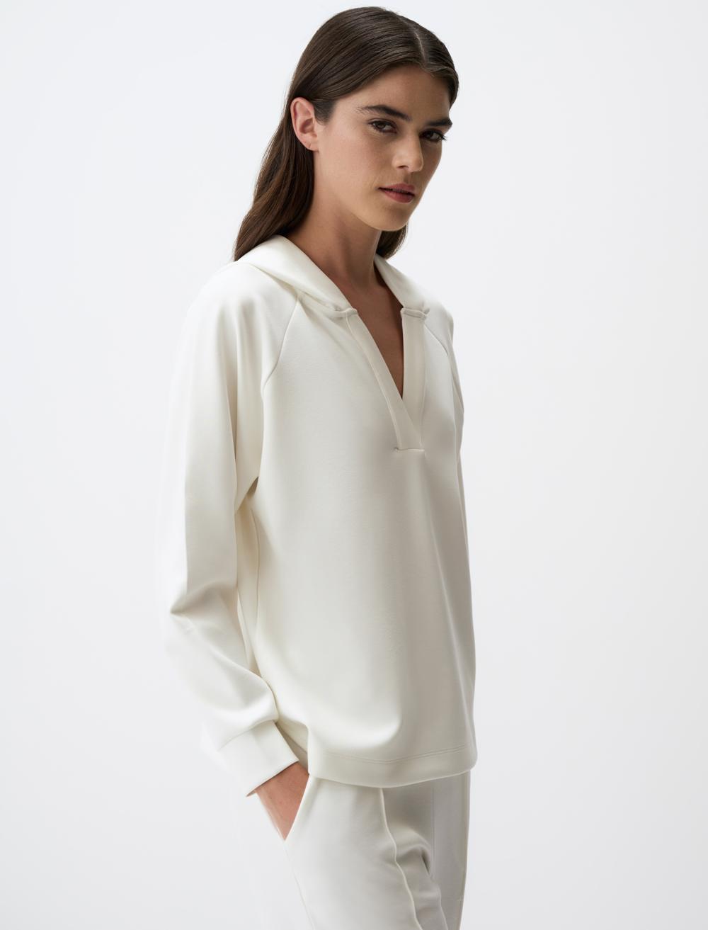 Long Sleeved Hooded Cozy Sweatshirt