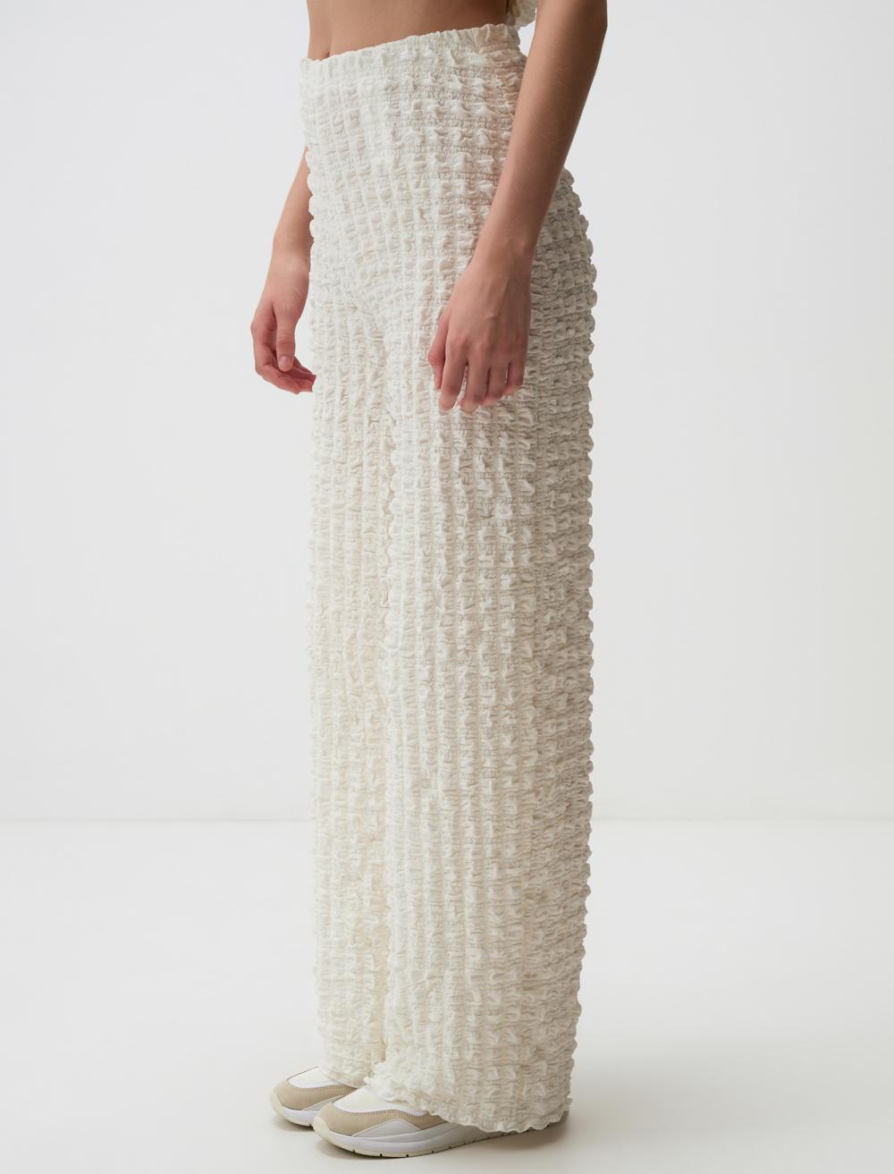 High Waist Wide Leg Patterned Pants