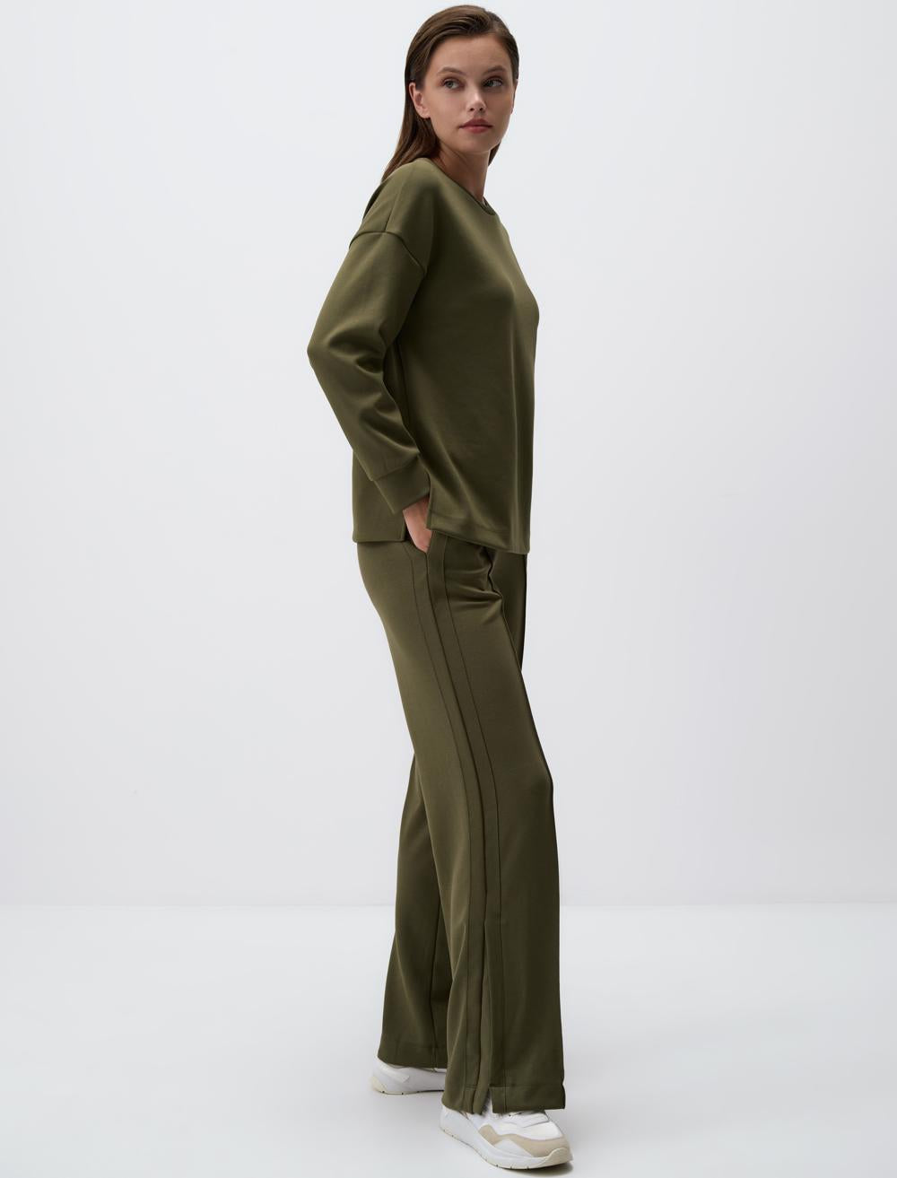 High Waist Wide Leg Slit Comfortable Pants