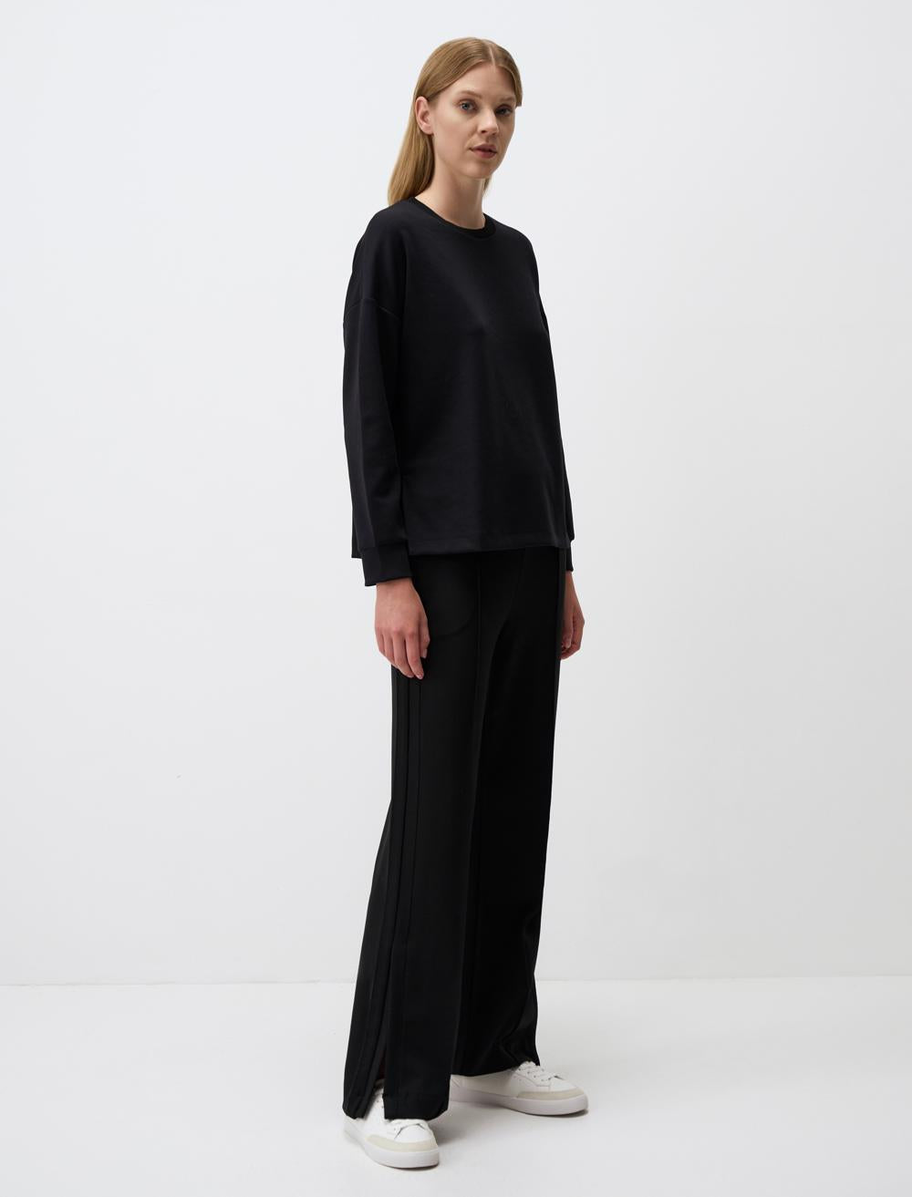 High Waist Wide Leg Slit Comfortable Pants