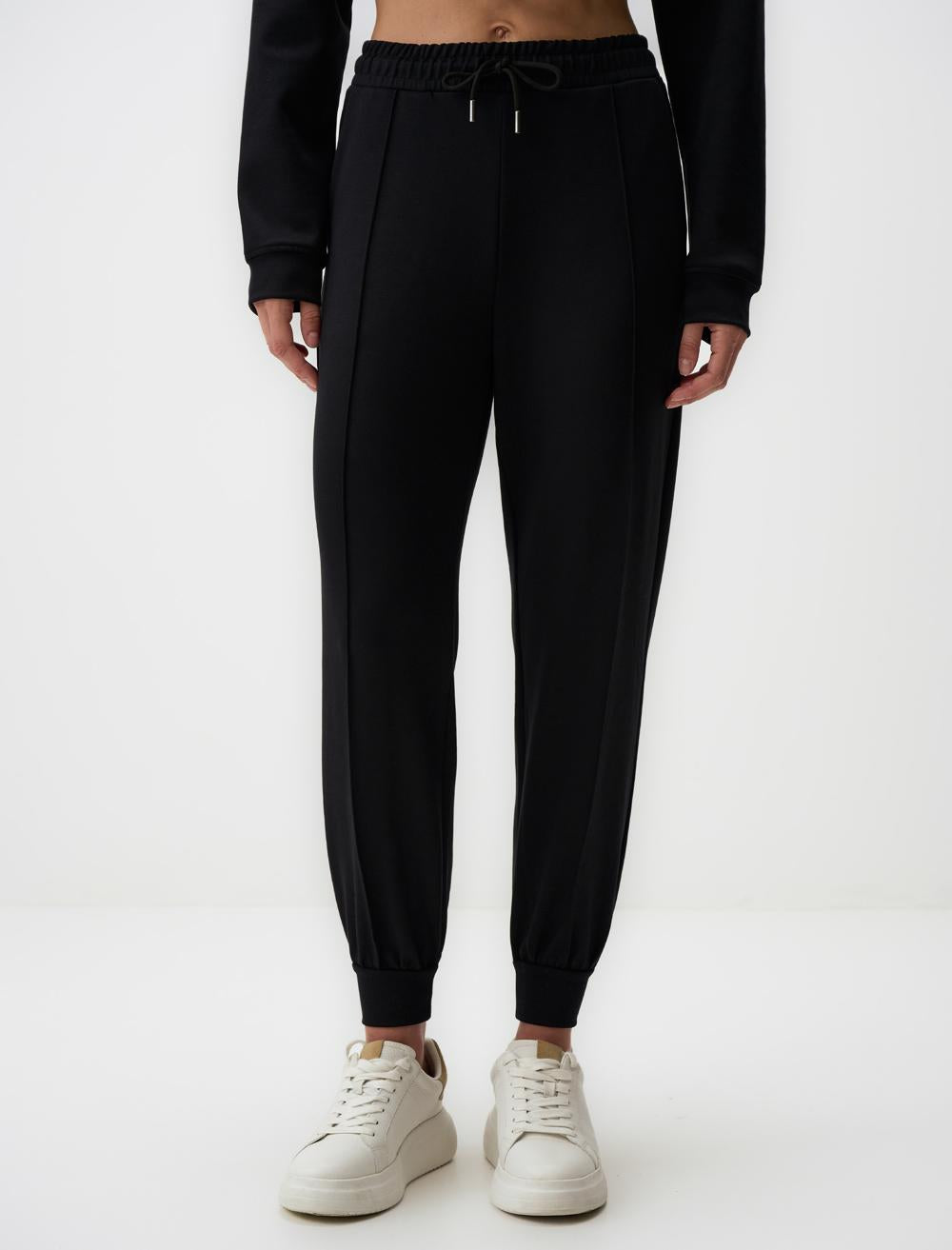 High Waist Slim Leg Jogger Pants