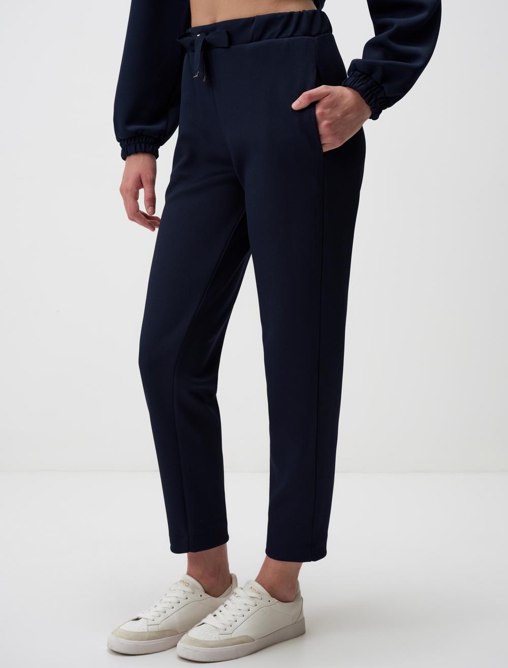 High Waist Regular Leg Knitted Pants